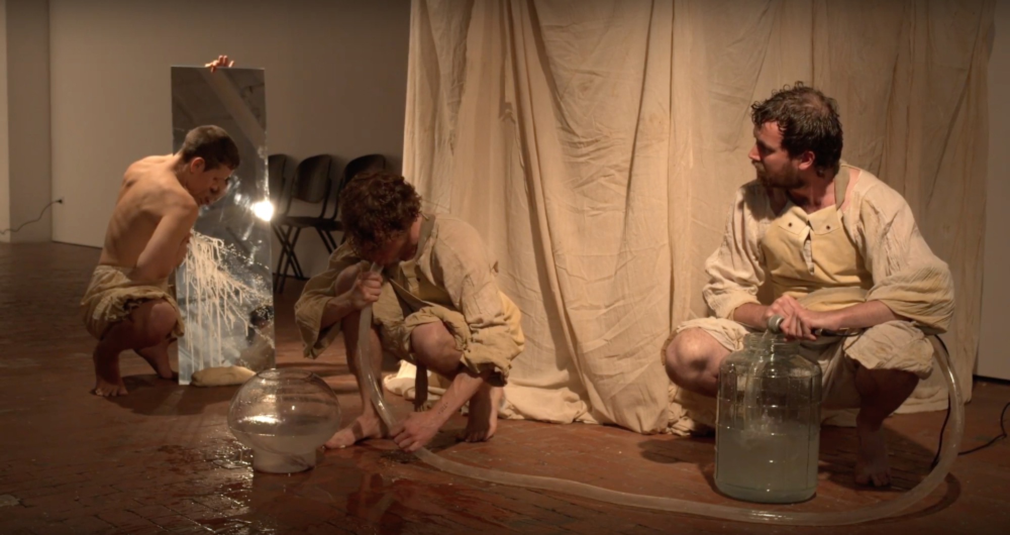 110%, <em>Wet Nurse,</em> 2019. Photo Credit: 110% Performance development video still, Ella Sowinska.