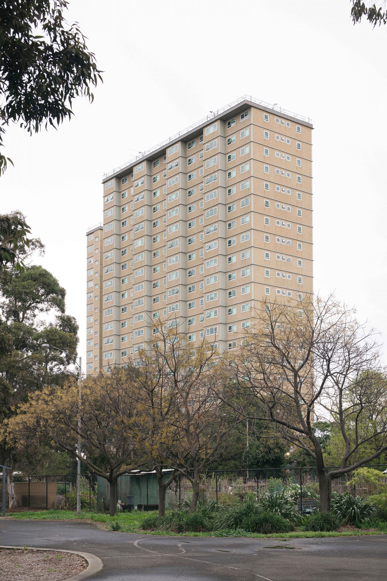 <p>The existing S-type tower at 120 Racecourse Road, Flemington. Photograph by Ben Hosking, courtesy of OFFICE.</p>