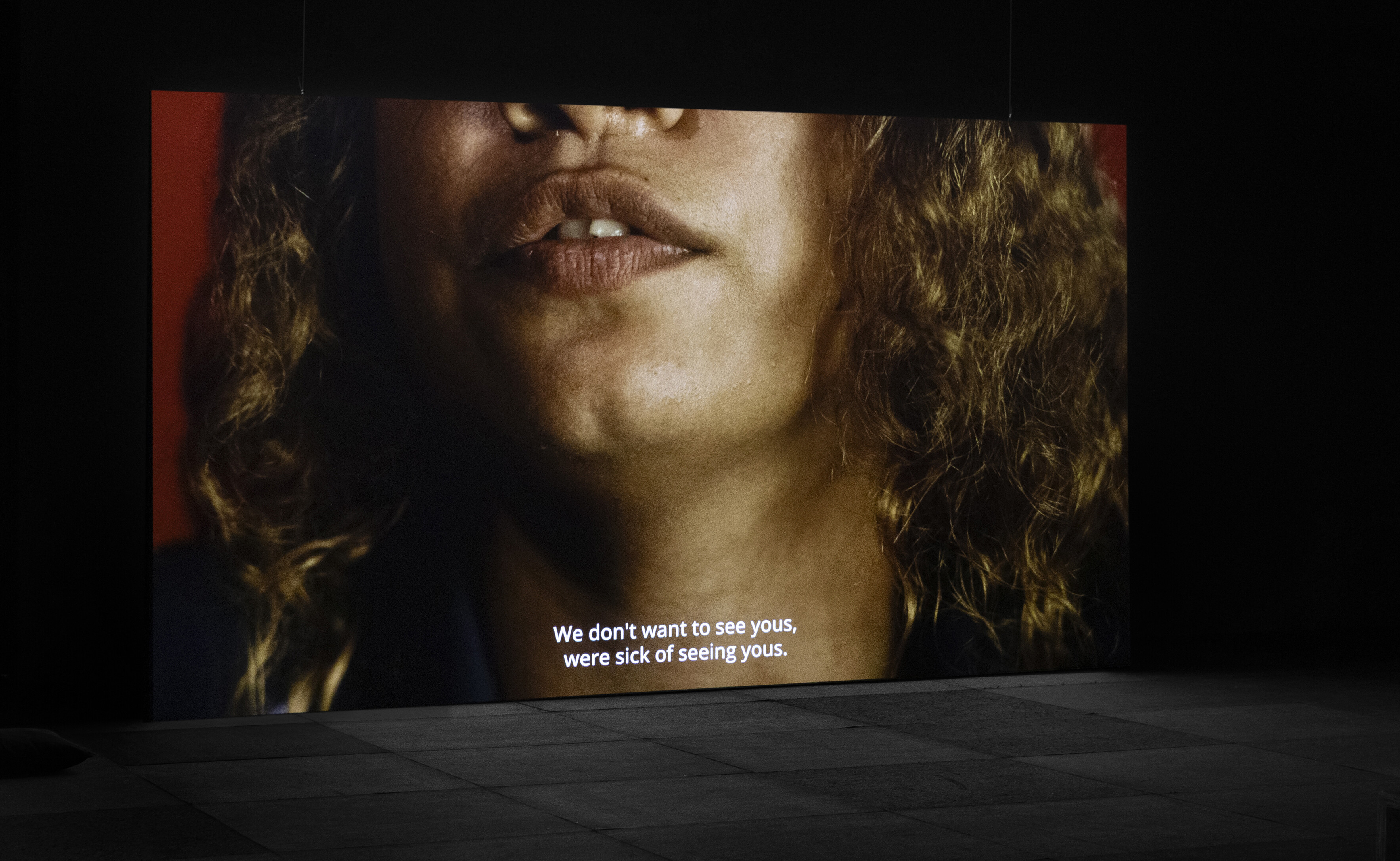 <p>Behrouz Boochani, Hoda Afshar, Vernon Ah Kee, <em>Code Black/Riot</em>, 2025, four-channel digital video, colour, sound, looped 33 mins Commissioned by the Biennale of Sydney with generous support from the Australian Government through Creative Australia, its principal arts investment and advisory body, and University of Melbourne, and generous assistance from the Queensland Government through Arts Queensland.</p>