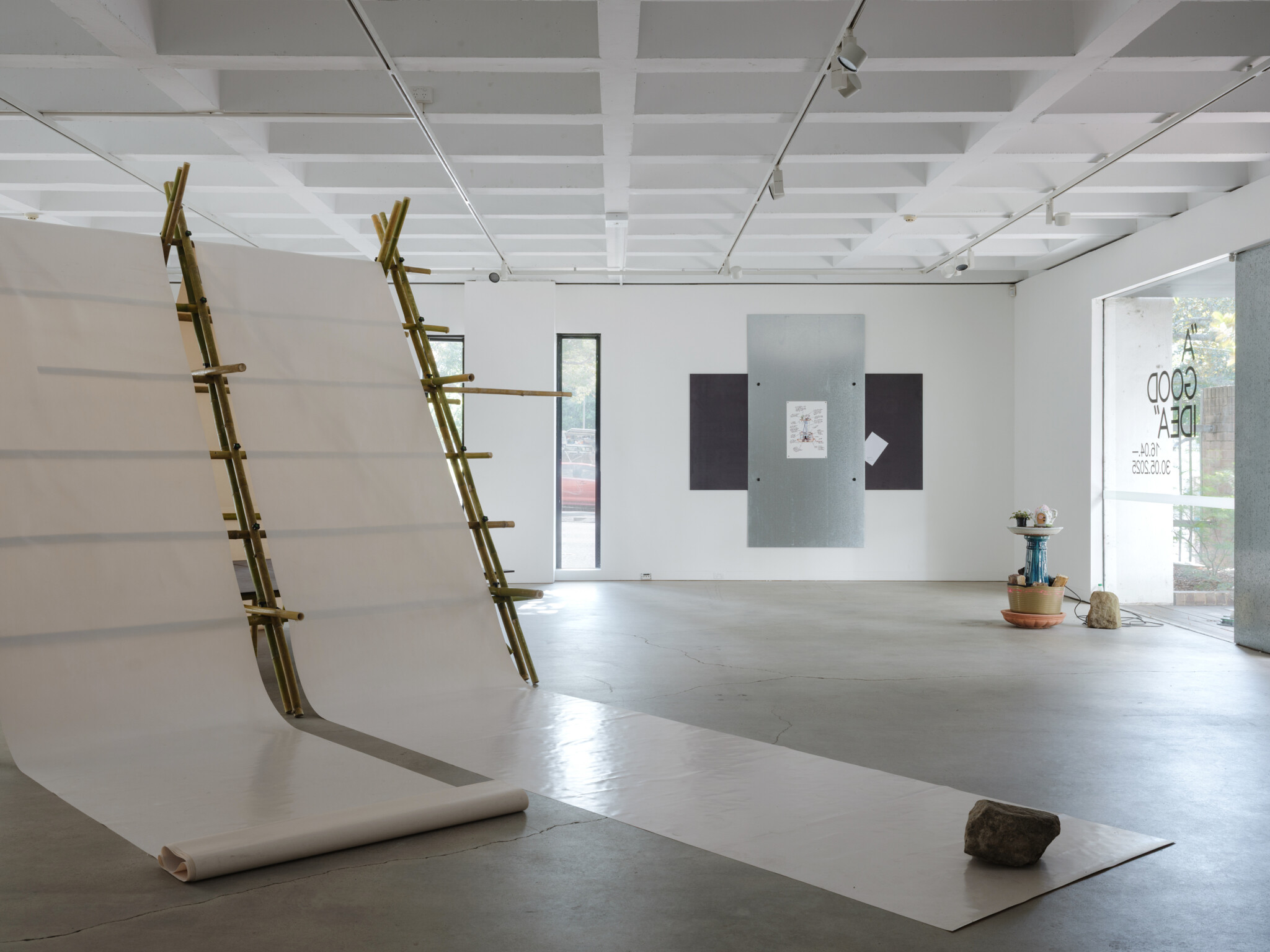 <p>Installation view of <em>A Good Idea</em>, 2025. Erika Nakagawa + Erikalab, <em>Yamanaka Terrace</em>, 2025. Photo: Hamish McIntosh.</p>