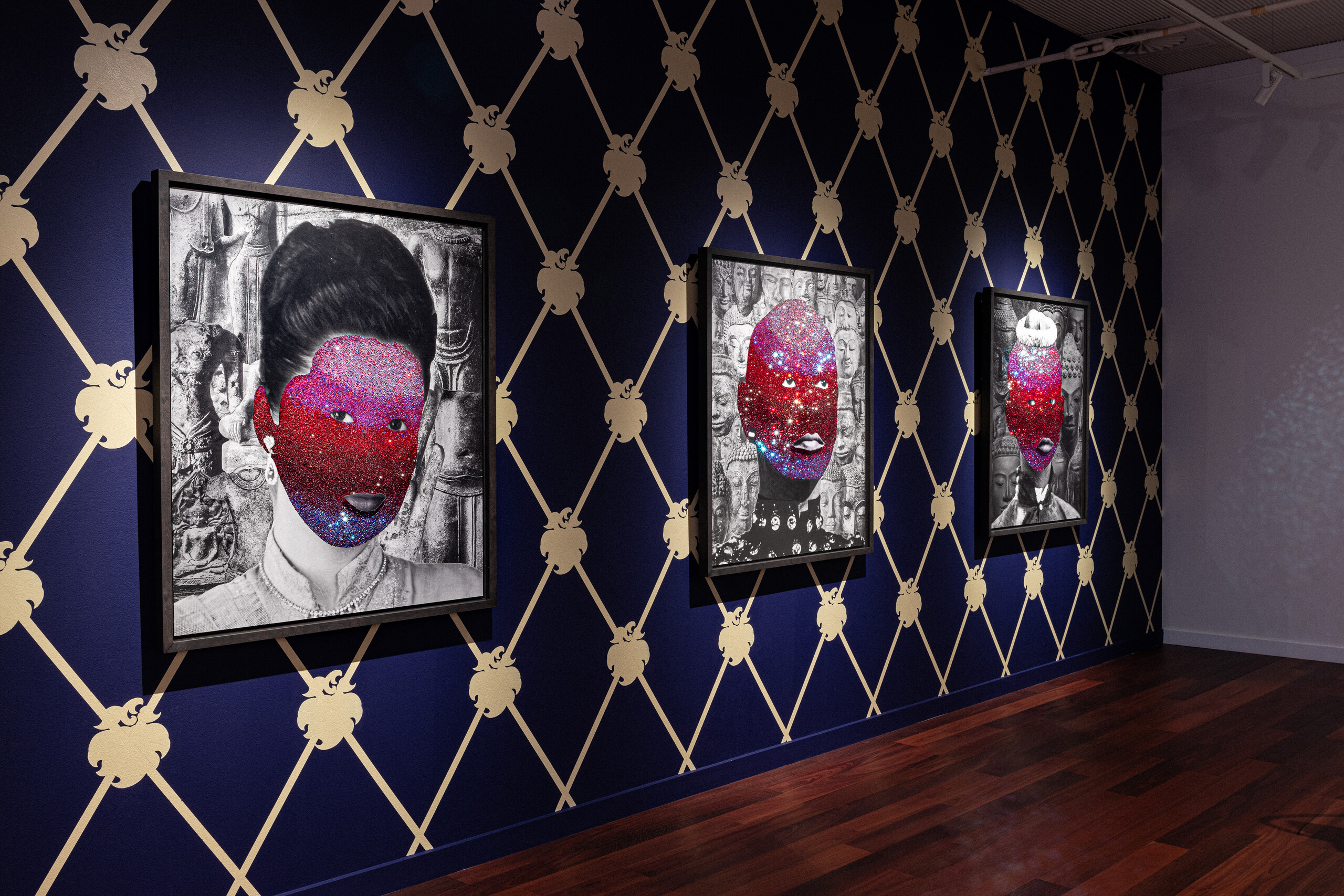 Installation view of Nathan Beard, <em>A Puzzlement</em>, 2023, 4A Centre for Contemporary Asian Art; photo: Kai Wasikowski. Commissioned by Perth Institute of Contemporary Arts. Courtesy the artist and sweet pea, Perth