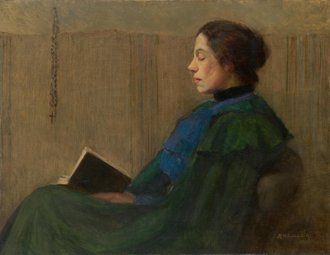 <p>Agnes Goodsir, Woman Reading, c. 1915, oil on canvas, 71 × 91.5 cm, National Gallery of Victoria.</p>