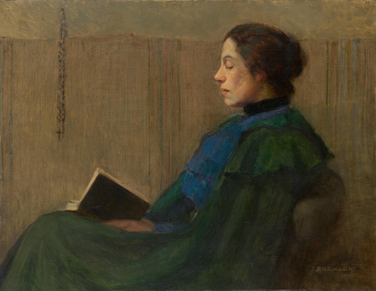 <p>Agnes Goodsir, Woman Reading, c. 1915, oil on canvas, 71 × 91.5 cm, National Gallery of Victoria.</p>