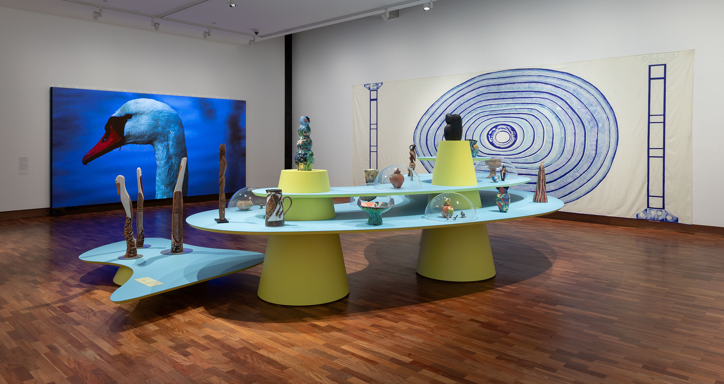 <p>Installation view of <em>A velvet ant, a flower and a bird</em>, Potter Museum of Art, the University of Melbourne, 2026. Photo: Christian Capurro.</p>