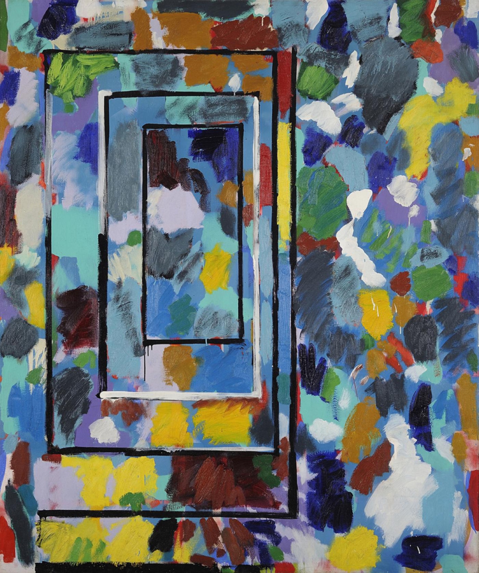 Dick Watkins, <em>Window Box, 1967,</em> acrylic on canvas, 183.00 x 153.00
