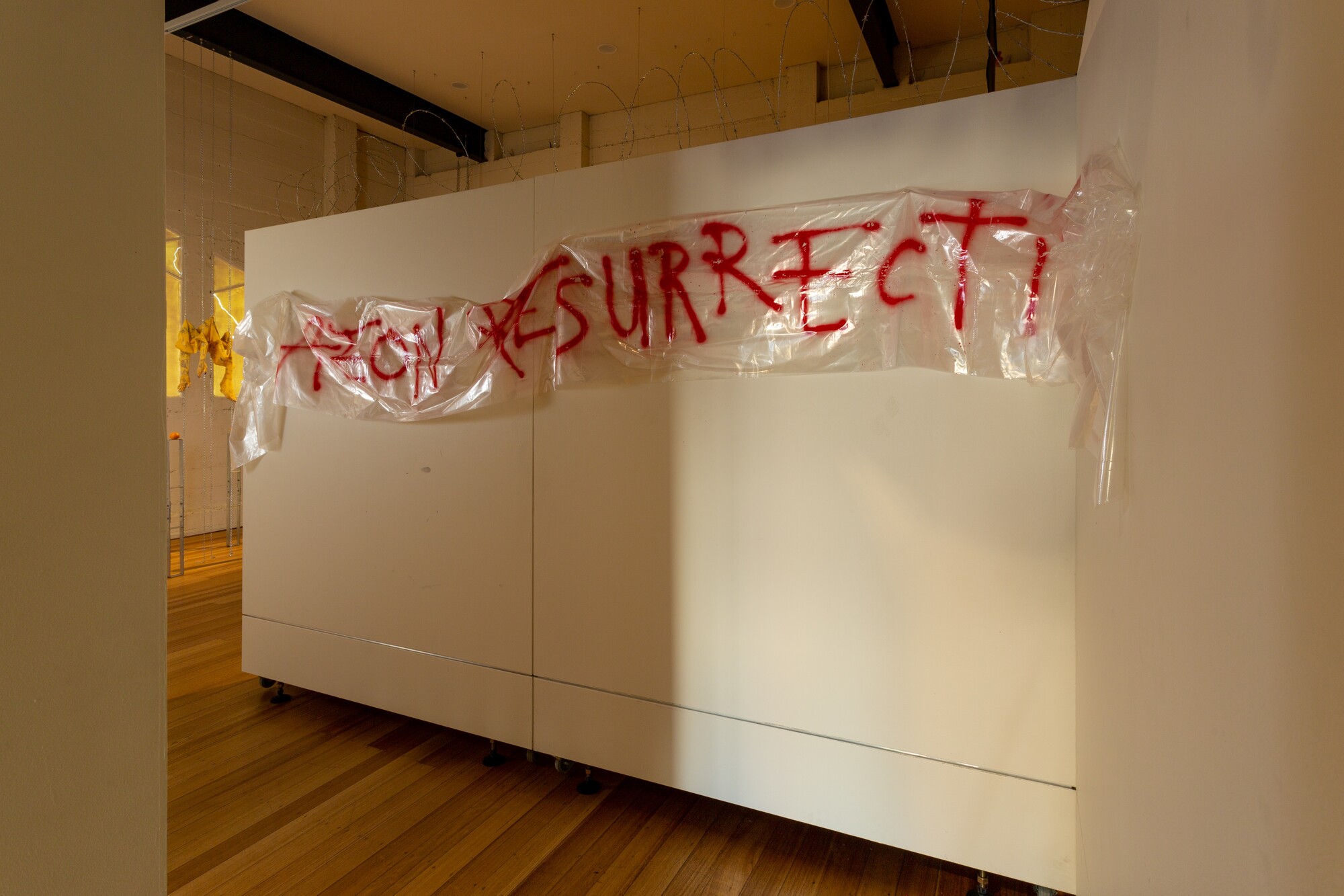 Installation view of <em>Aeon Resurrection</em>, 2022, Incinerator Gallery. Courtesy of the gallery. Photo: Lucy Foster