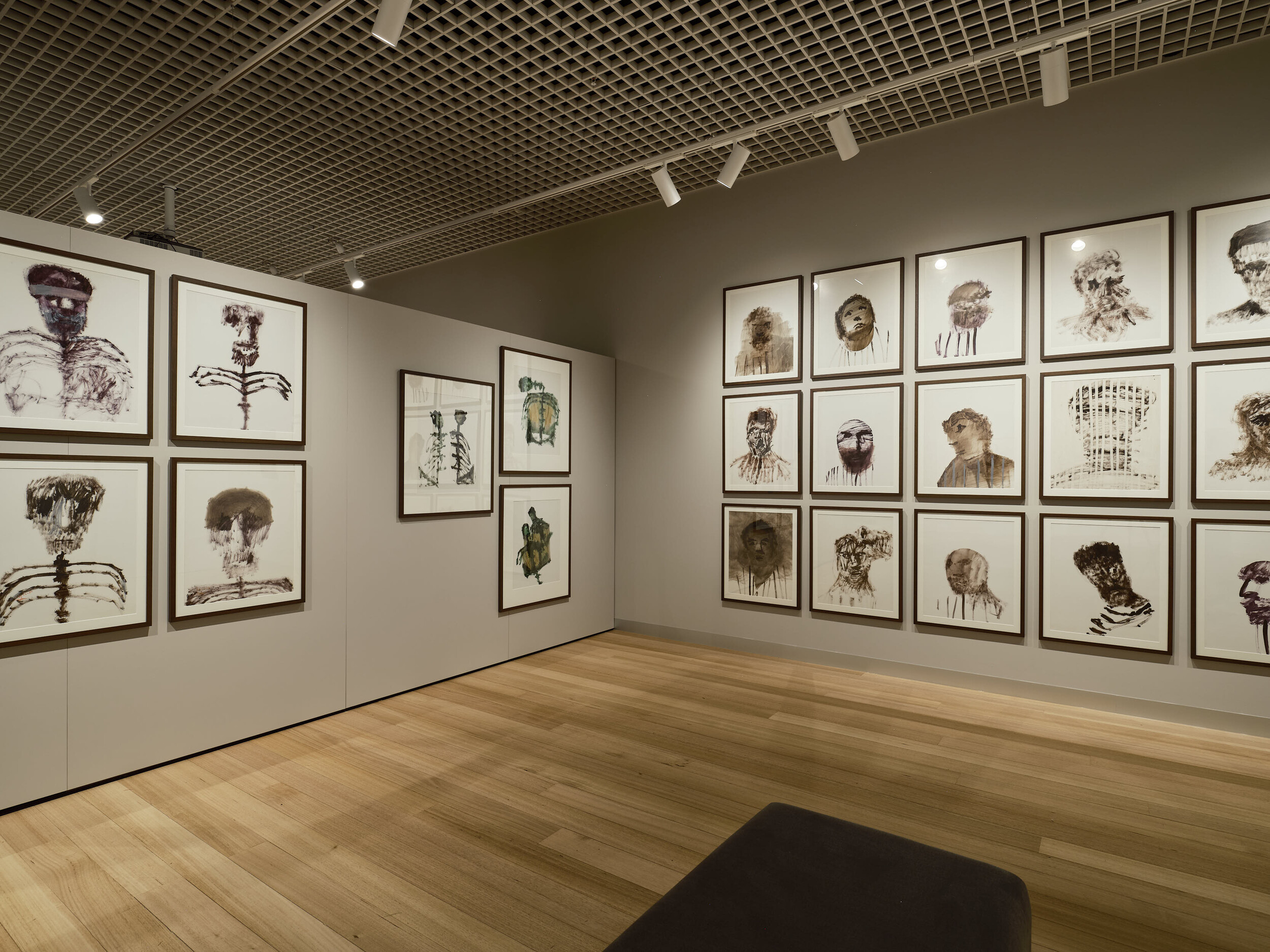 <p>Installation view of <em>Aftershocks: Nolan and the Holocaust</em>, Melbourne Holocaust Museum. Photo: Simon Shiff</p>