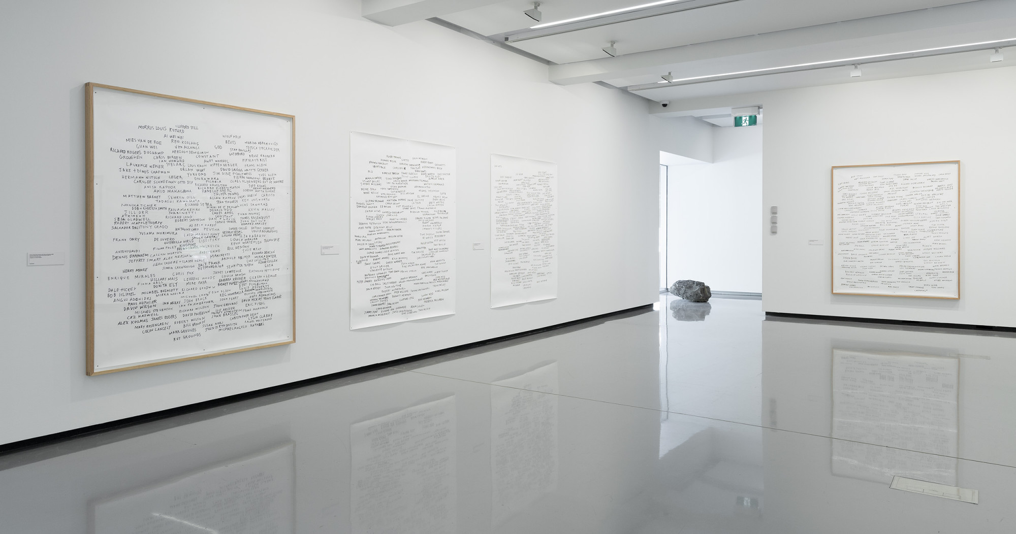 Agatha Gothe-Snape: The Outcome Is Certain, installation view: Monash University Museum of Art, Melbourne, 2020. Photo: Christian Capurro