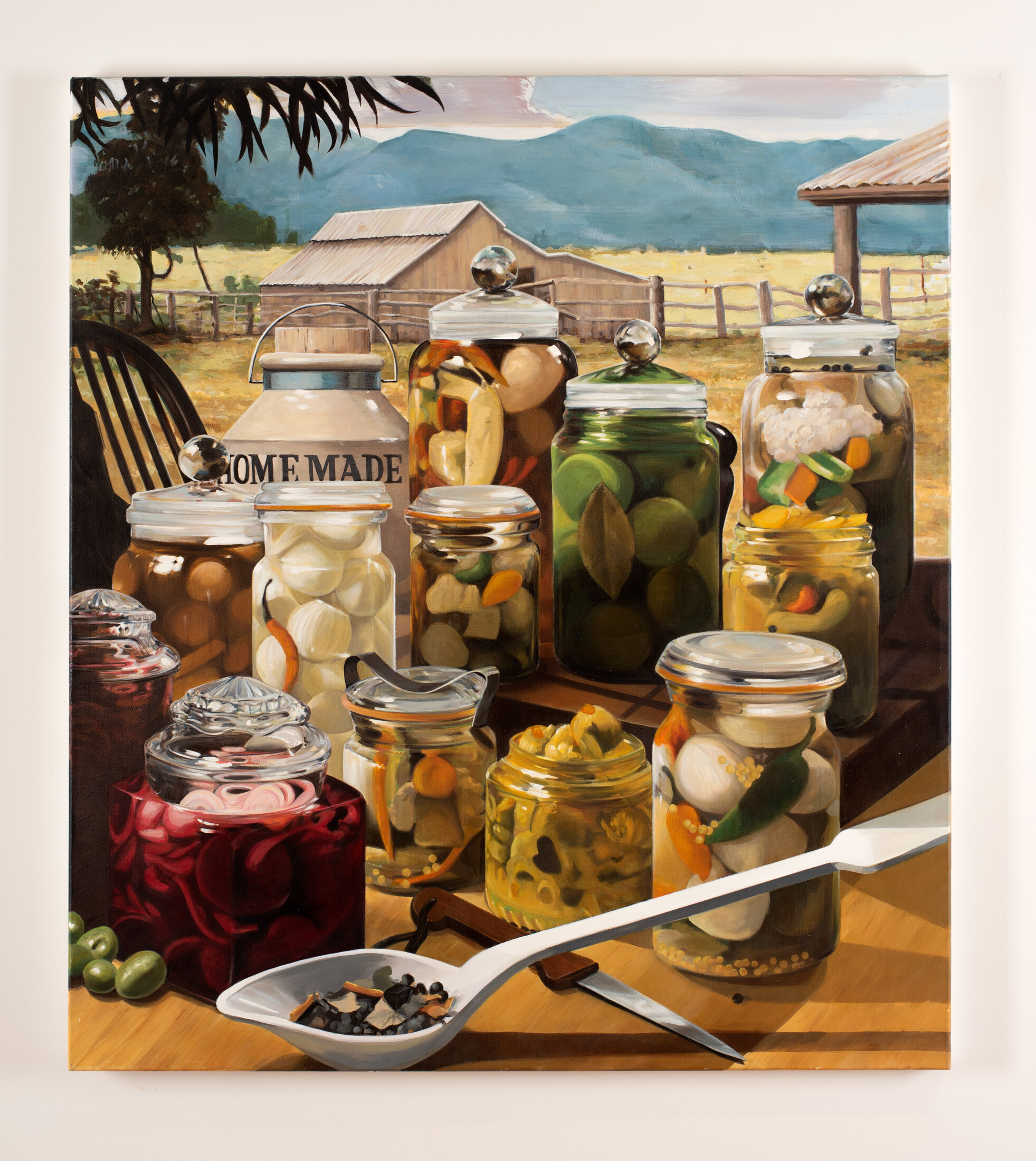 <p>Robert O’Connor, <em>Ahhhhh the good old days (for Phil Wymant), </em>2025, oil on linen, 123 x 107 cm.</p>