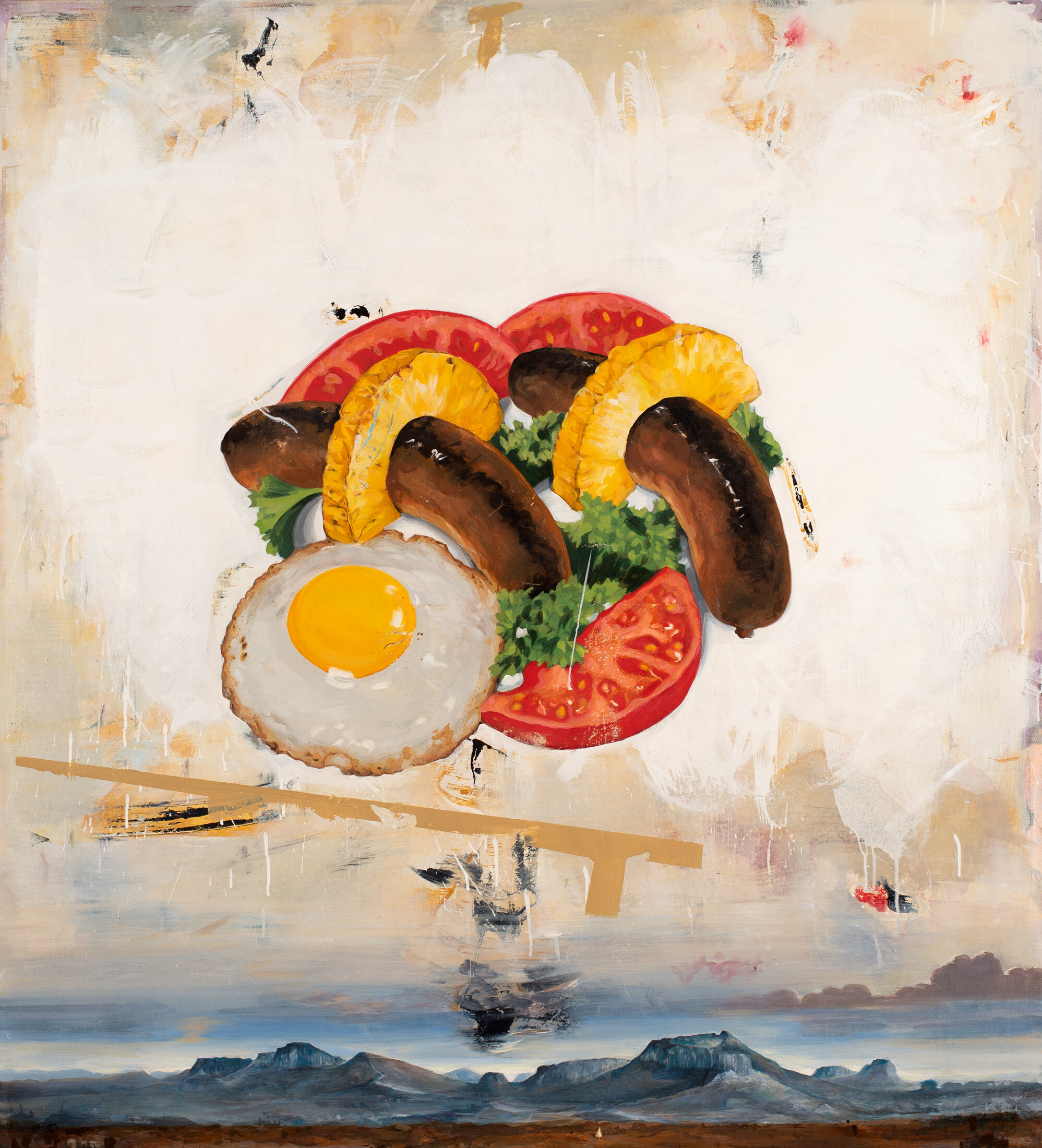 <p>Robert O’Connor, <em>Overland Vision on St Lucy’s Day</em>, 2025, oil on linen, 123 x 112 cm.</p>