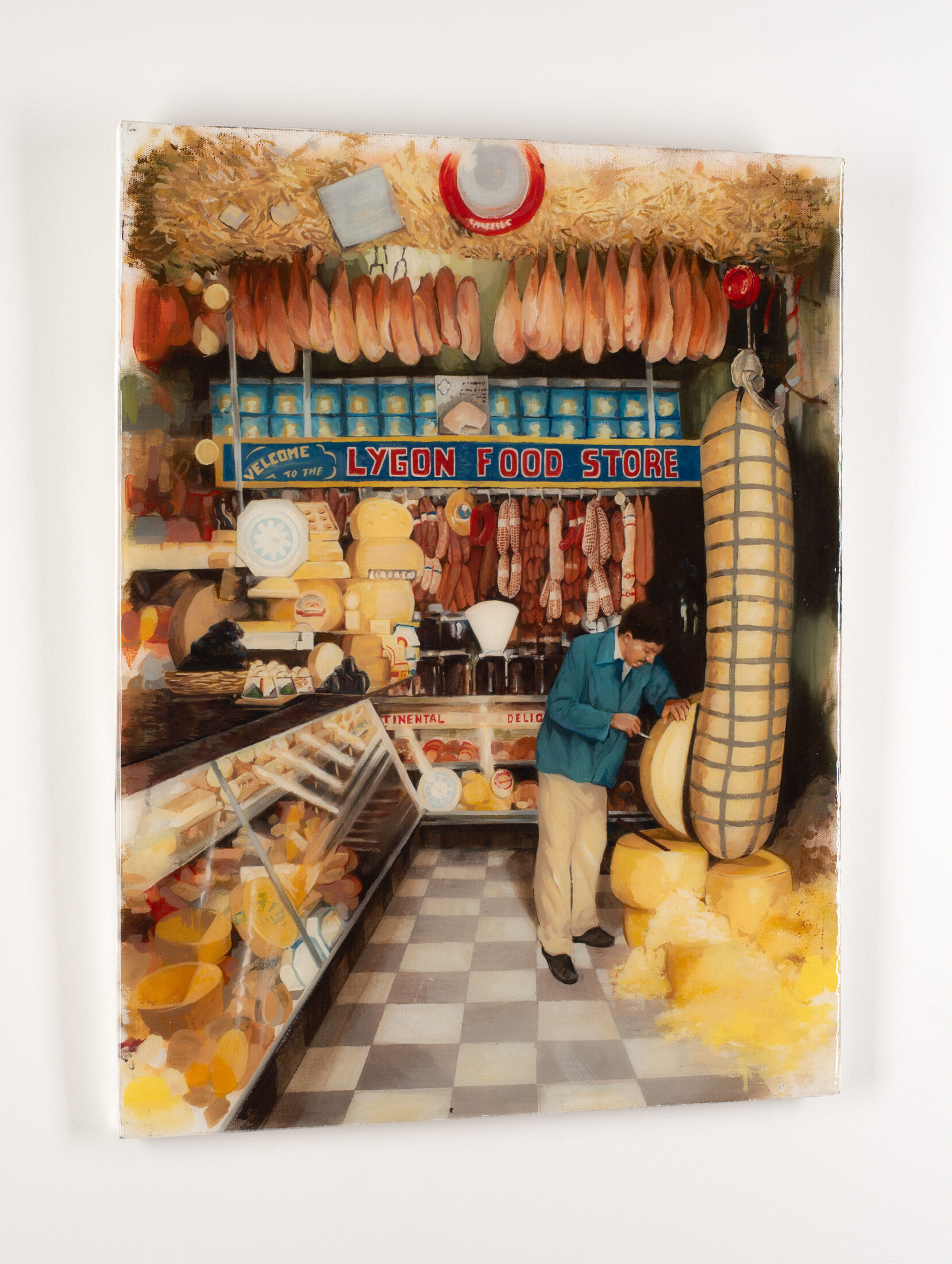 <p>Robert O’Connor, <em>Lygon Food Store, </em>2025, oil on linen on board in resin, 67 x 51 cm.</p>