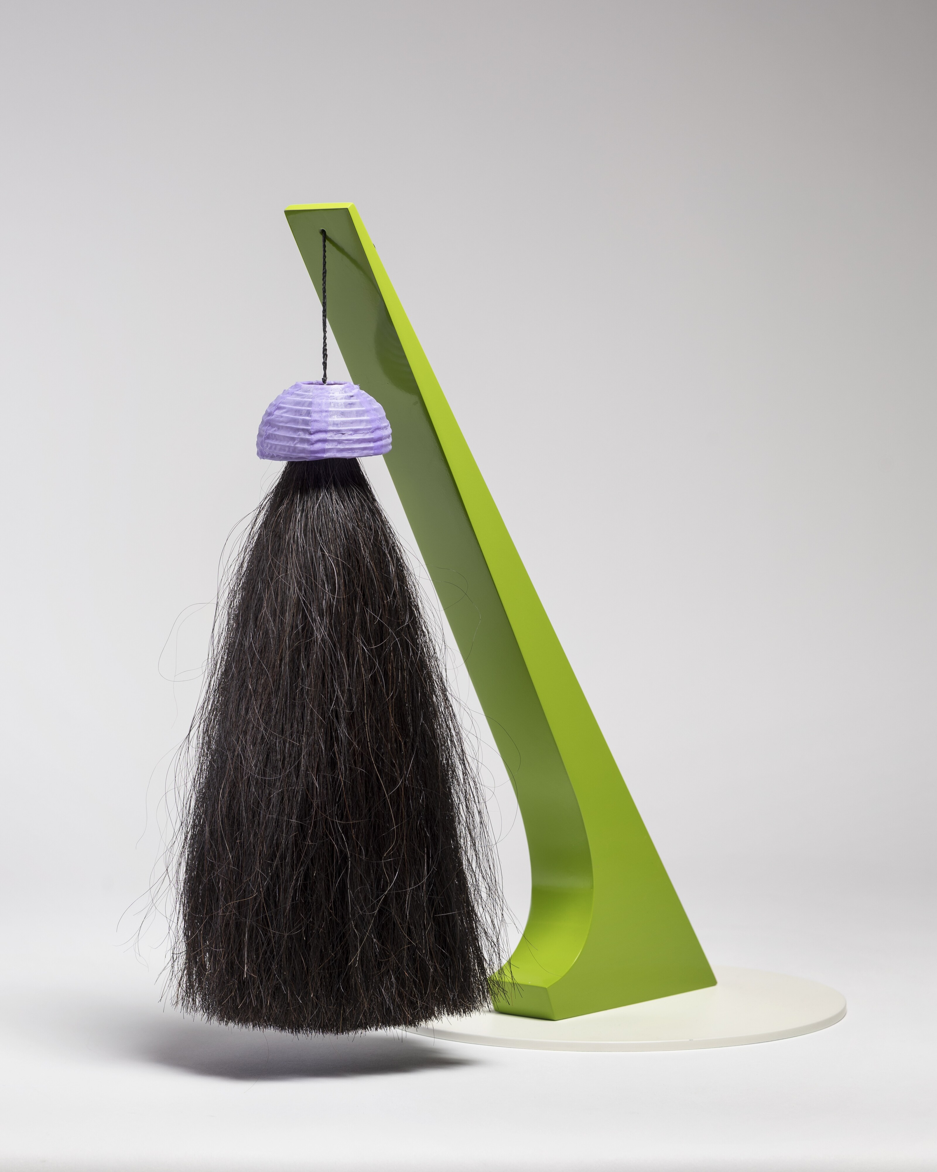 <p>John Meade, <em>Silvia</em>, 2014, auto enamel paint on cast aluminium, horsehair, linen thread, bronze, nylon and rubber. Photo: Andrew Curtis, courtesy of Geelong Gallery</p>