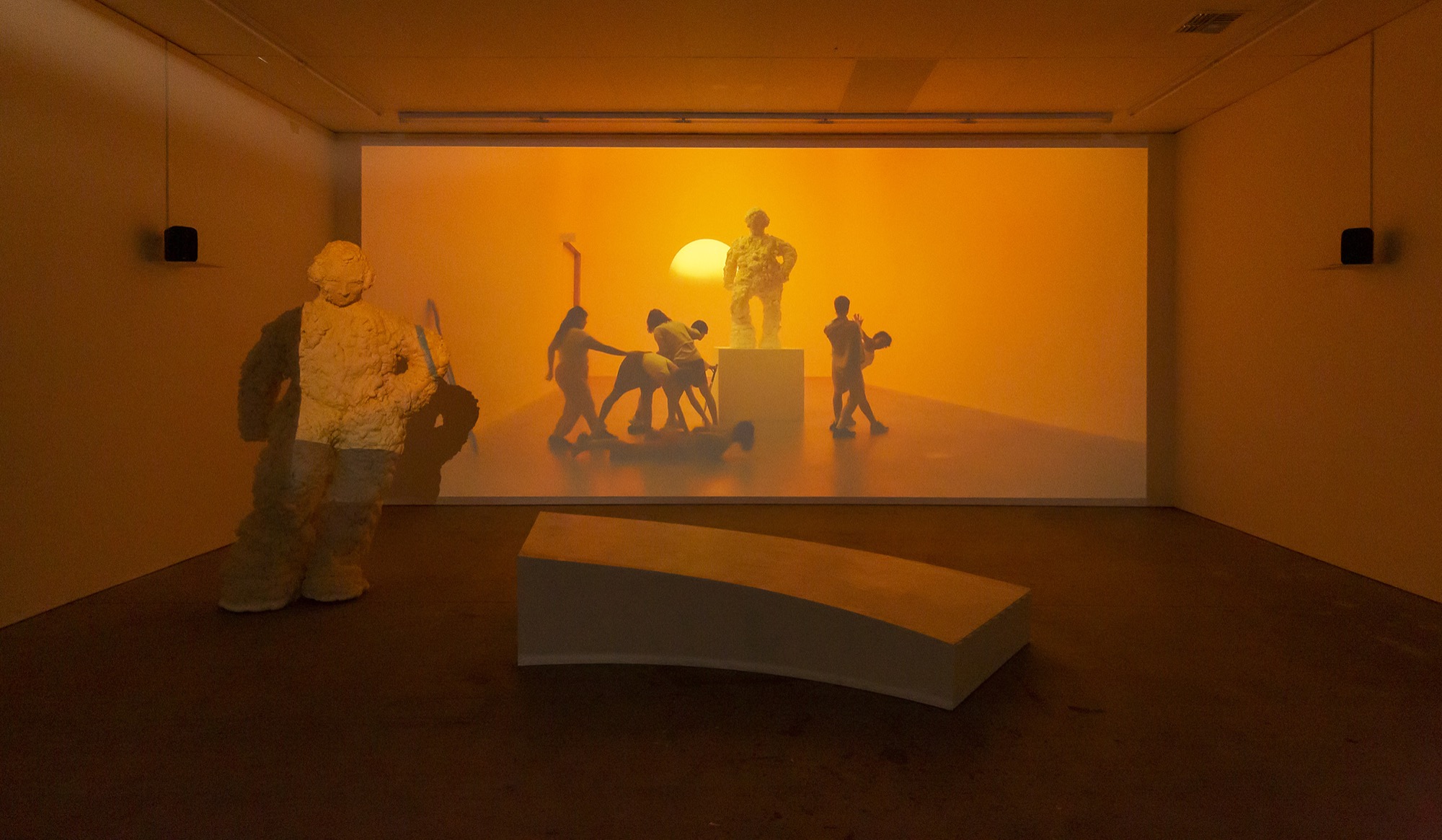 Installation view of <em>Monumental</em>, Amrita Hepi, 2021, Gertrude Contemporary. Photo: Christian Capurro