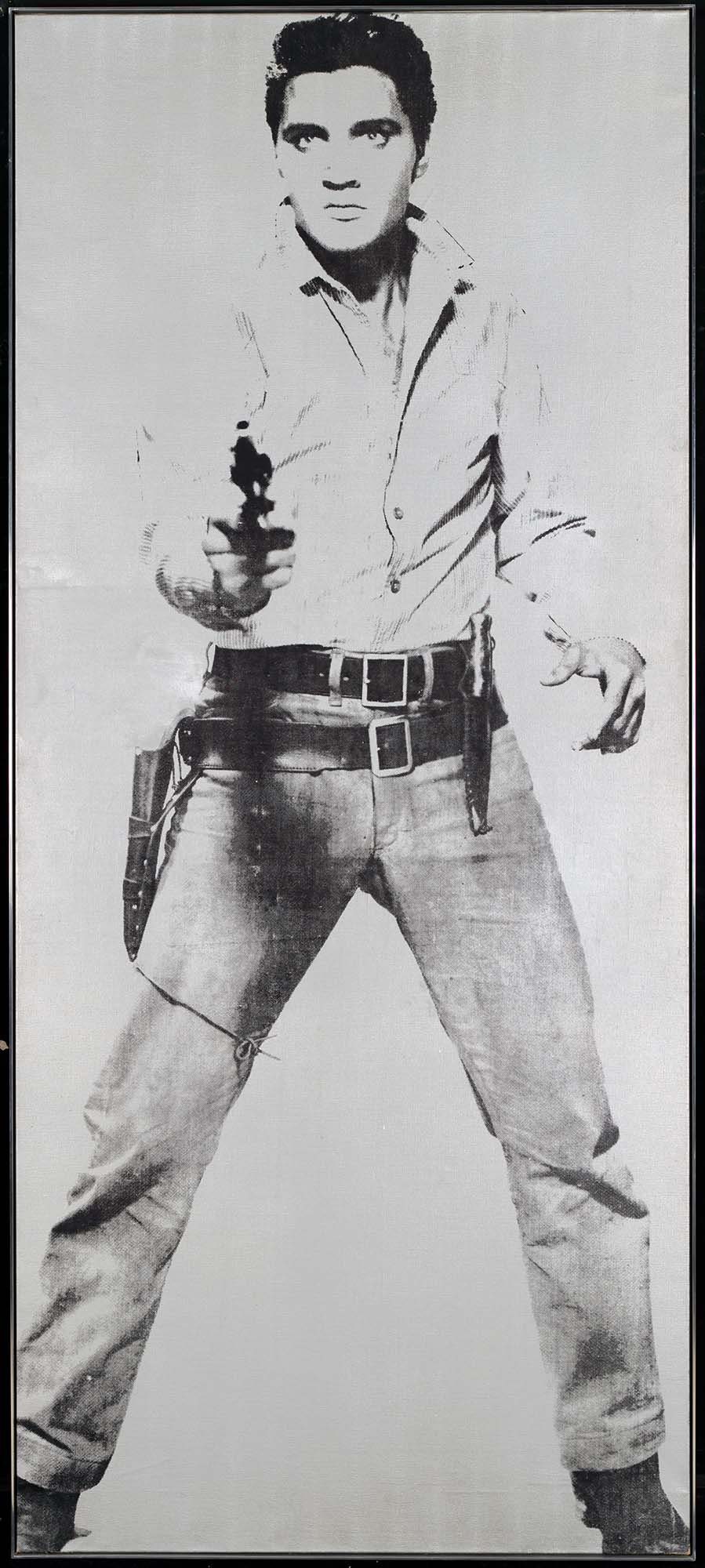 Andy Warhol, born Pittsburgh, Pennsylvania, United States 1928, died New York, United States 1987, <em>Elvis</em>, 1963, New York, synthetic polymer paint and screenprint on canvas, 208.0 x 91.0 cm; Purchased 1973, National Gallery of Australia, Canberra, © Andy Warhol Foundation for the Visual Arts, Inc. ARS/Copyright Agency
