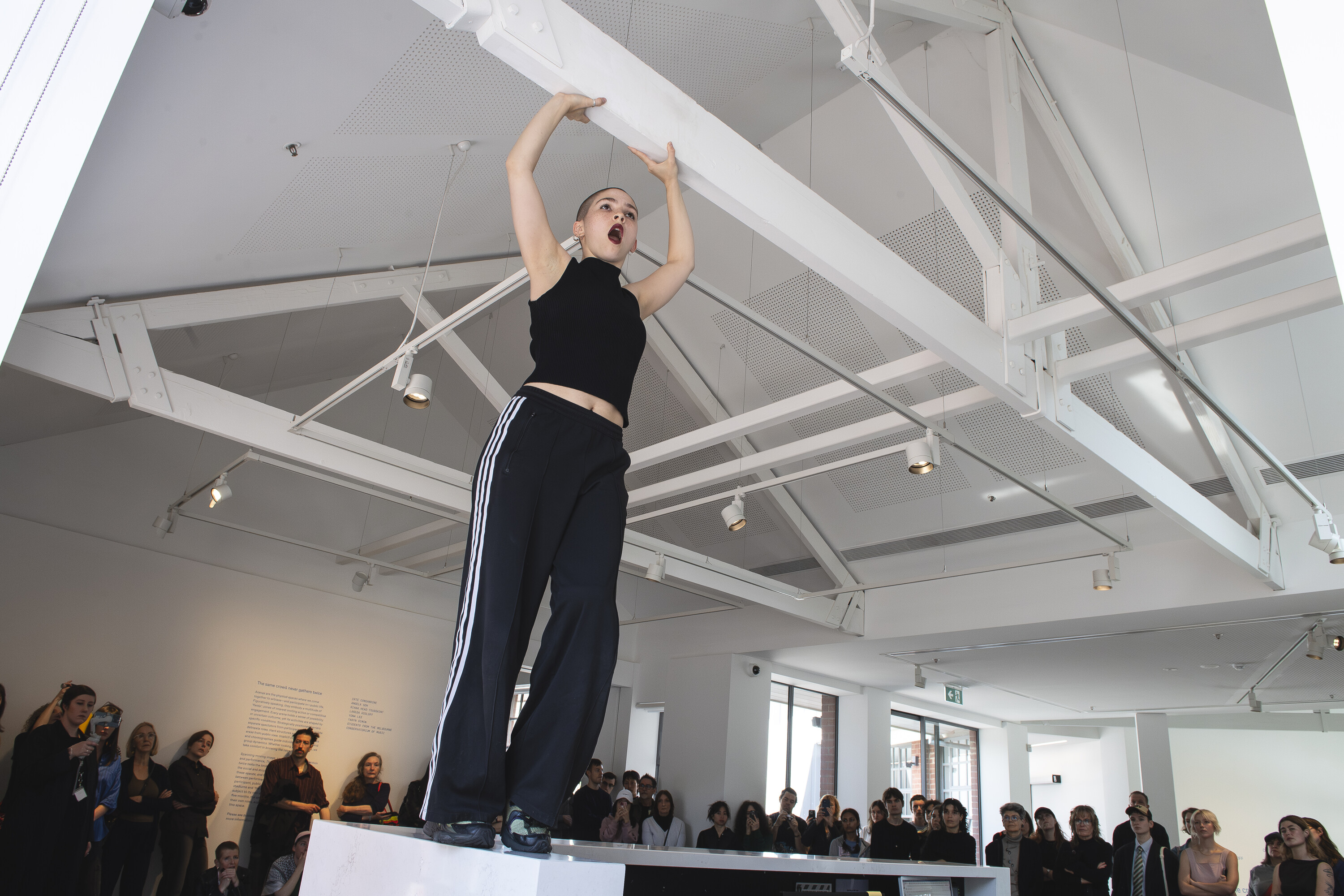 <p>Angela Goh, <em>Body Loss</em> (2017-), performed by Gemma Sattler. University of Melbourne Art Collection, 2024. Photo: Gregory Lorenzutti.</p>