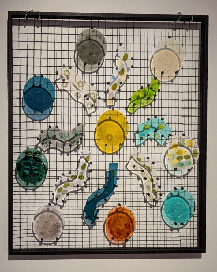 <p>Tamara Henderson, <em>Sunspider Shadow</em>, 2025. Steel, steel mesh, cast crystal, brass. 150 x 135 x 6 cm</p>
