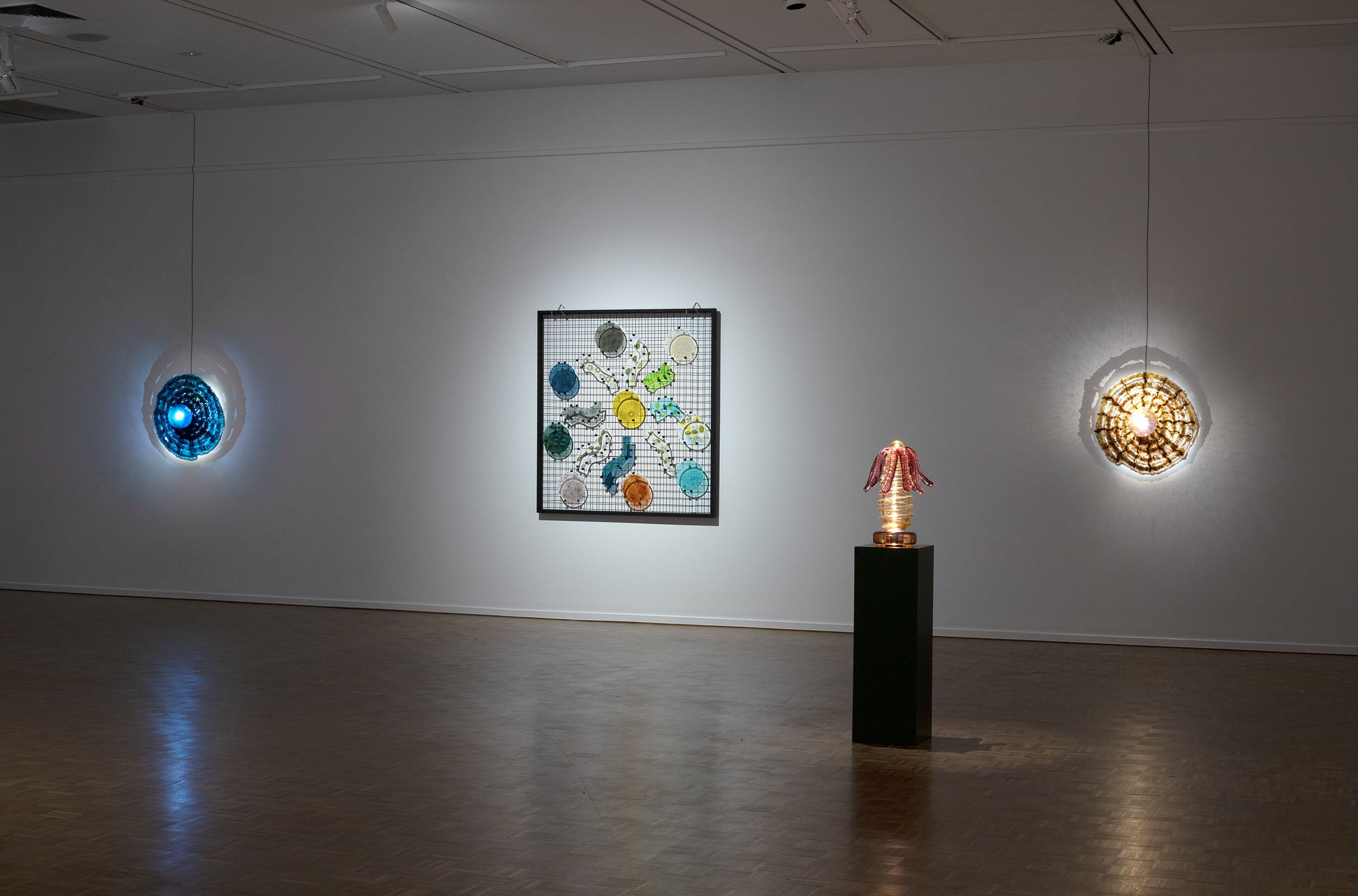 <p>Installation view, Tamara Henderson <em>Spider with the Glass Legs, </em>2025, The Warrnambool Art Gallery, photography David Keating</p>