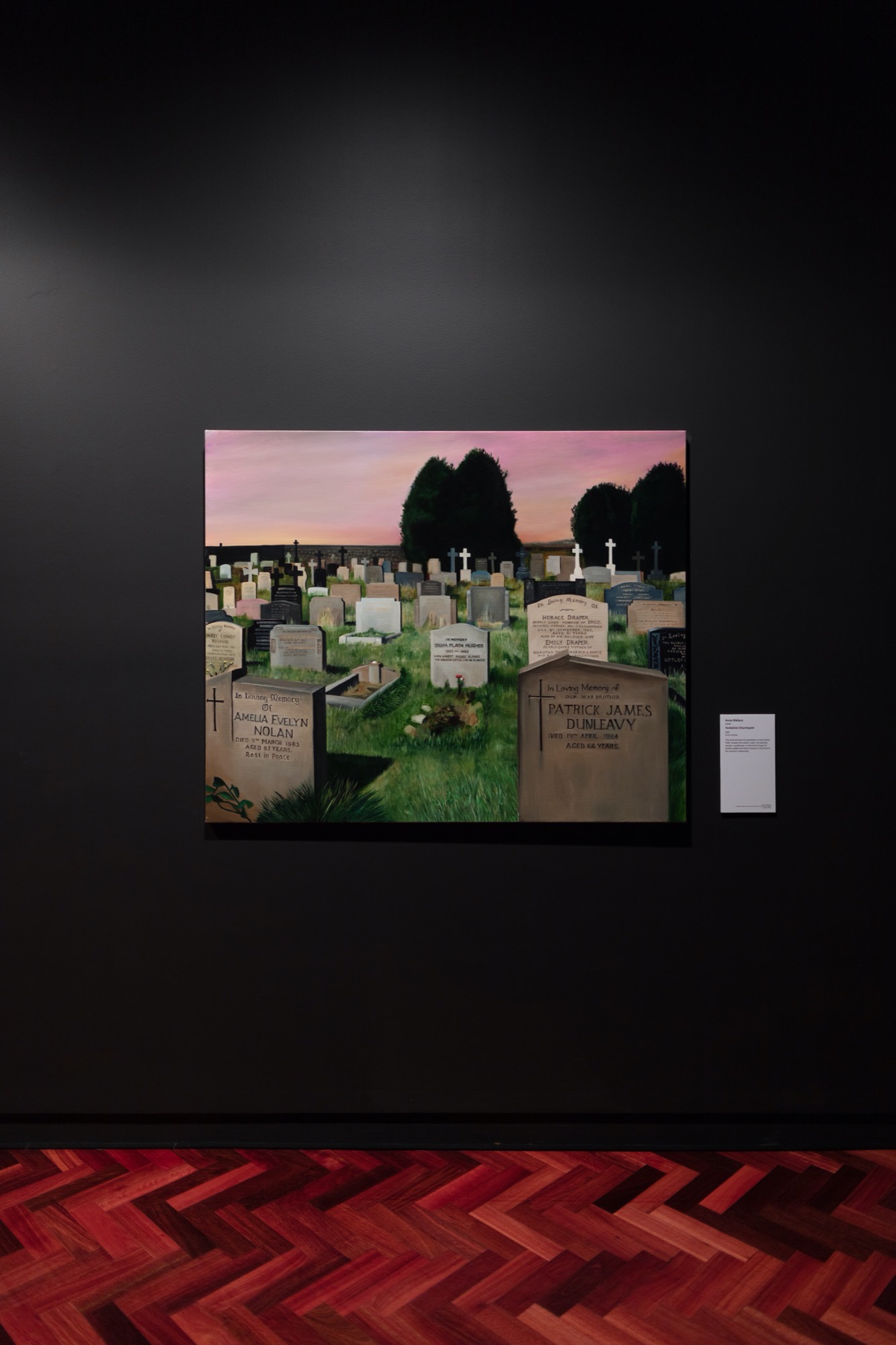 Anne Wallace, Yorkshire Churchyard, 2001. Oil on canvas, 111.5 x 136.5 cm. Courtesy of the Art Gallery of Ballarat.