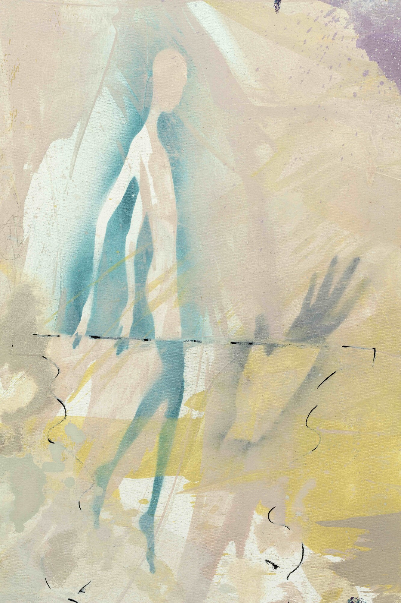 Detail of John Spiteri, Atelier Spiteri, 2022, oil and enamel on canvas, 200 x 282cm, Sarah Cottier Gallery, Sydney. Image courtesy Sarah Cottier Gallery
