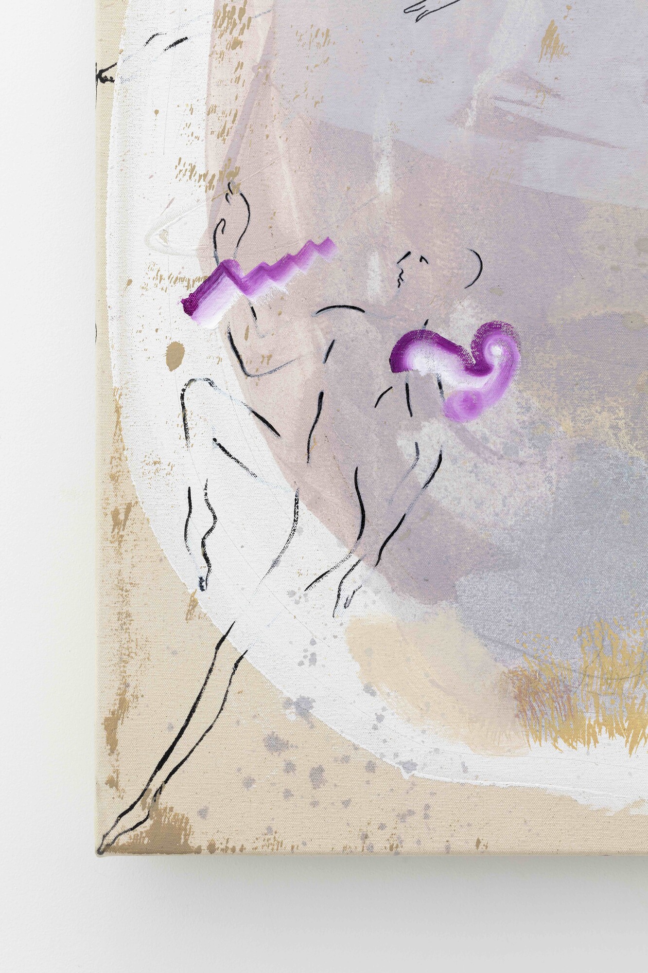 Detail of John Spiteri, Atelier Spiteri, 2022, oil and enamel on canvas, 200 x 282cm, Sarah Cottier Gallery, Sydney. Image courtesy Sarah Cottier Gallery