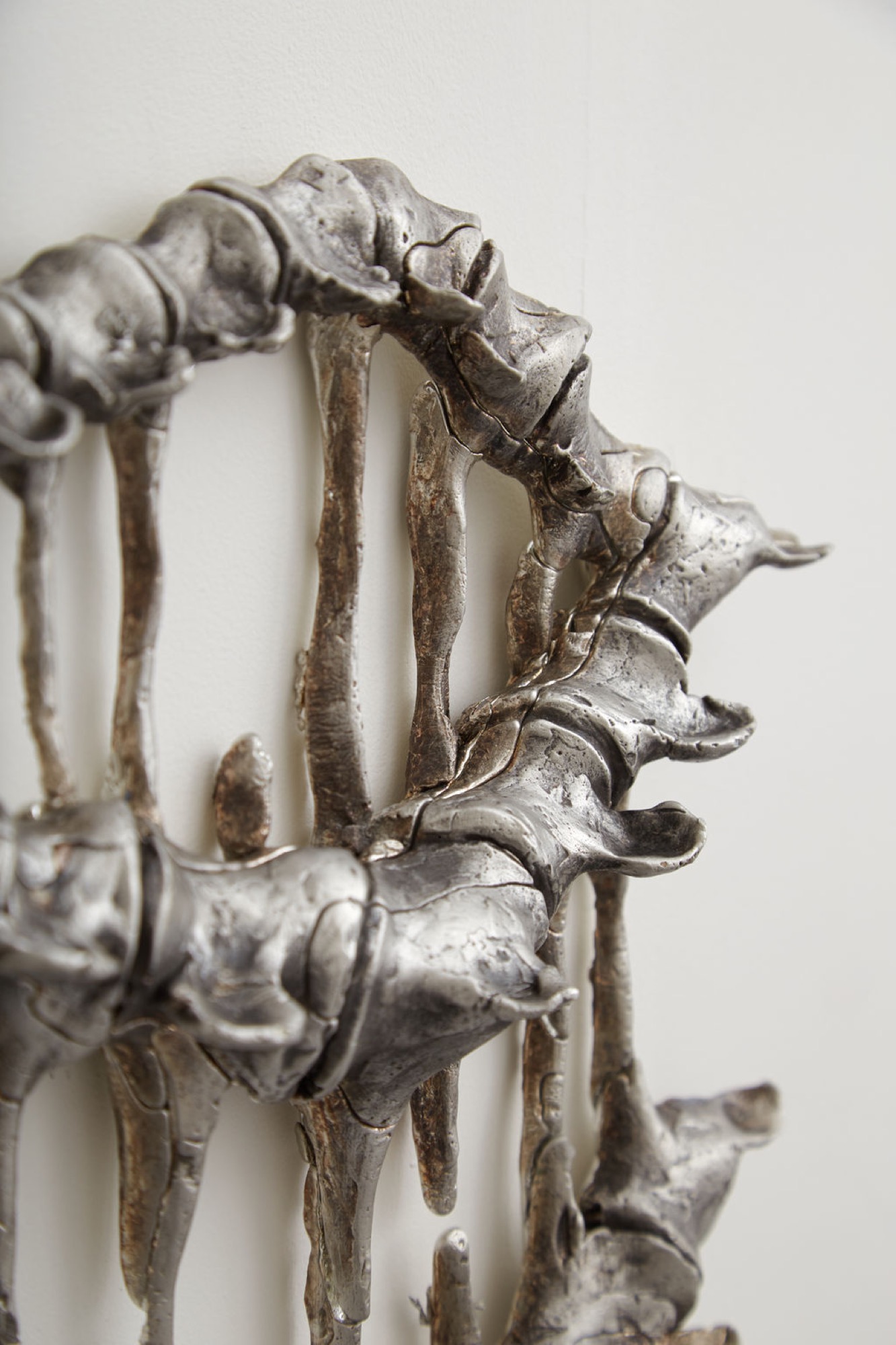 Bronte Stolz, <em>Spinal Catastronphism</em>, 2021, tin ingot, 43 x 33 x 7 cm. Photo: Izzie Austin