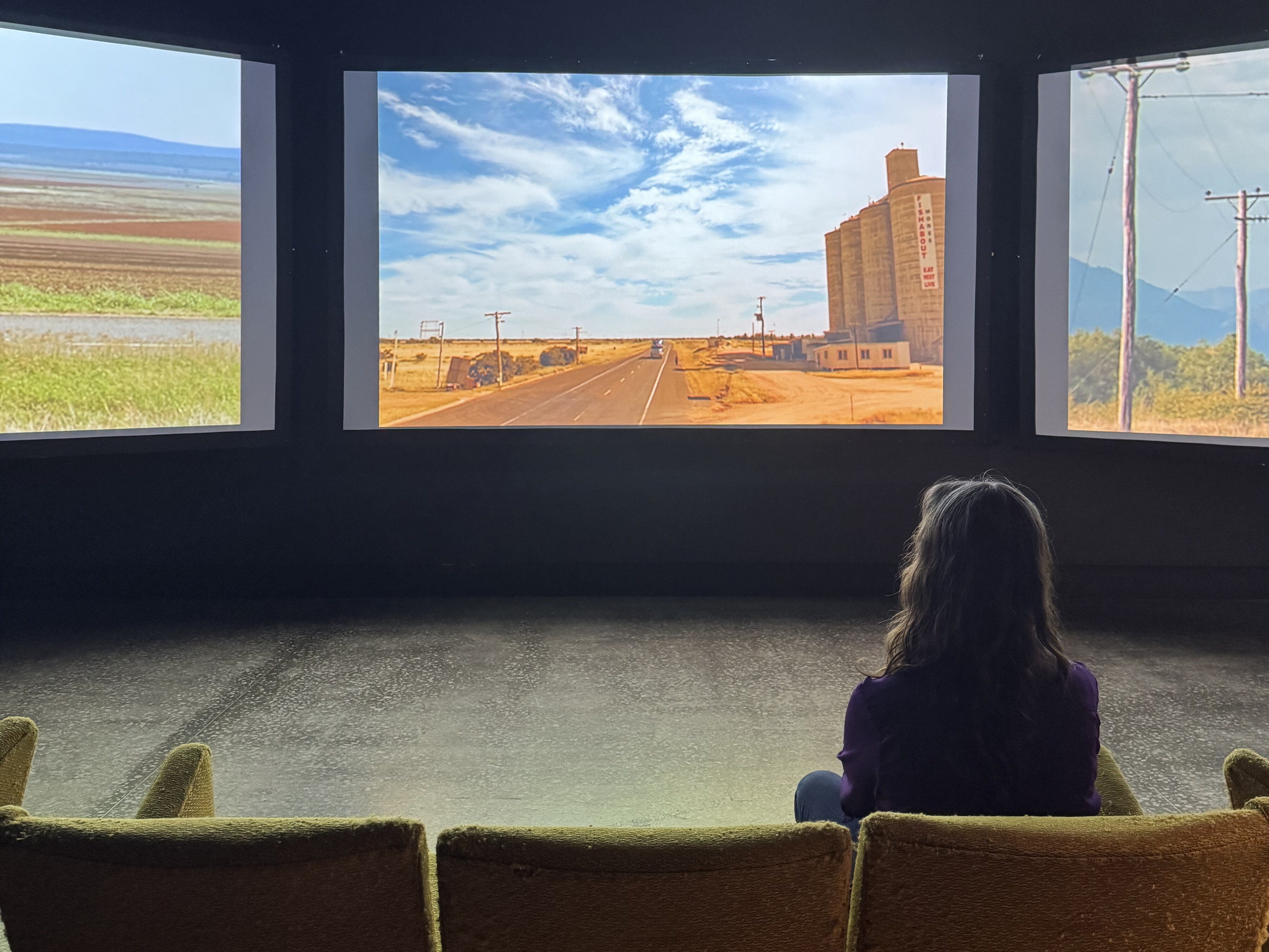 <p>Installation view (2026), Jenna Rain Warwick, <em>Beneath Roads</em>, 2024, three-channel video, Yarra Ranges Regional Museum, Lilydale. Courtesy of Yarra Ranges Regional Museum.</p>