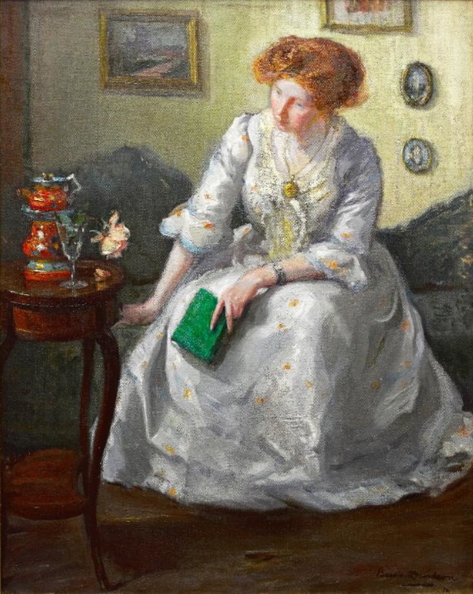 Bessie Davidson, <em>Le livre vert (The green book)</em>, 1912, oil on canvas, 92 x 73 cm, Katz Collection, Sydney.