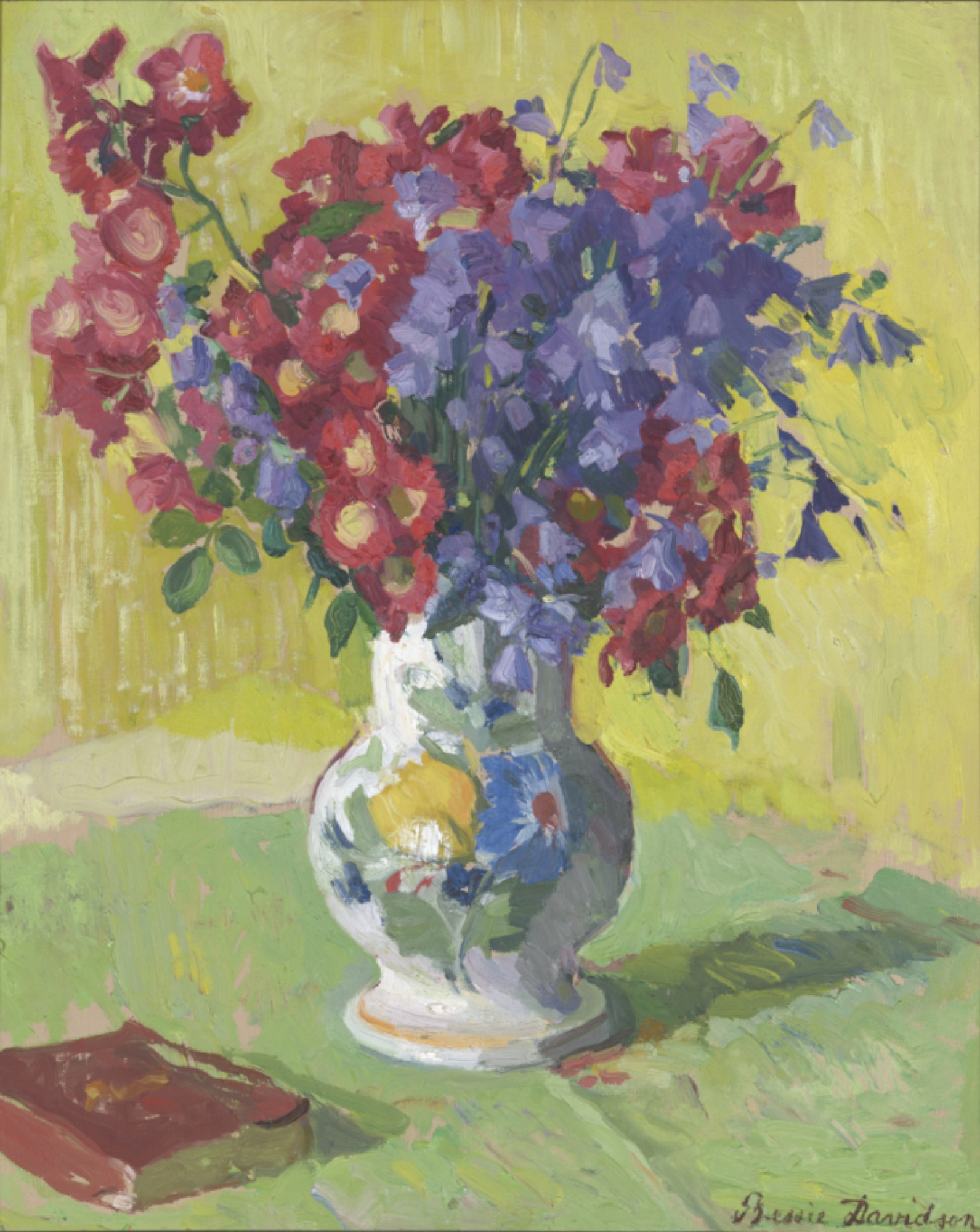 Bessie Davidson, <em>Bouquet</em>, c. 1945, oil on board, 45 x 37 cm, private collection, courtesy of Ian Rogers Fine Art.