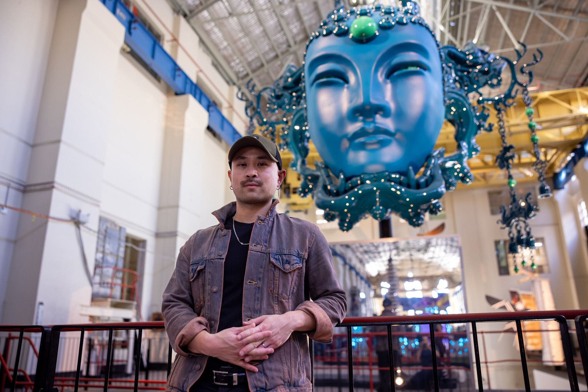 <p>Andrew Thomas Huang, <em>The Beast of Jade Mountain:Queen Mother of the West</em> (西王母), 2023–2024. polymer, steel, automotive paint. Commissioned by the Biennale of Sydney with generous support from Terra Foundation for American Art. Courtesy the artist2. 4th Biennale of Sydney, <em>Ten Thousand Suns</em>, White Bay Power Station. Photo by Daniel Boud.</p>