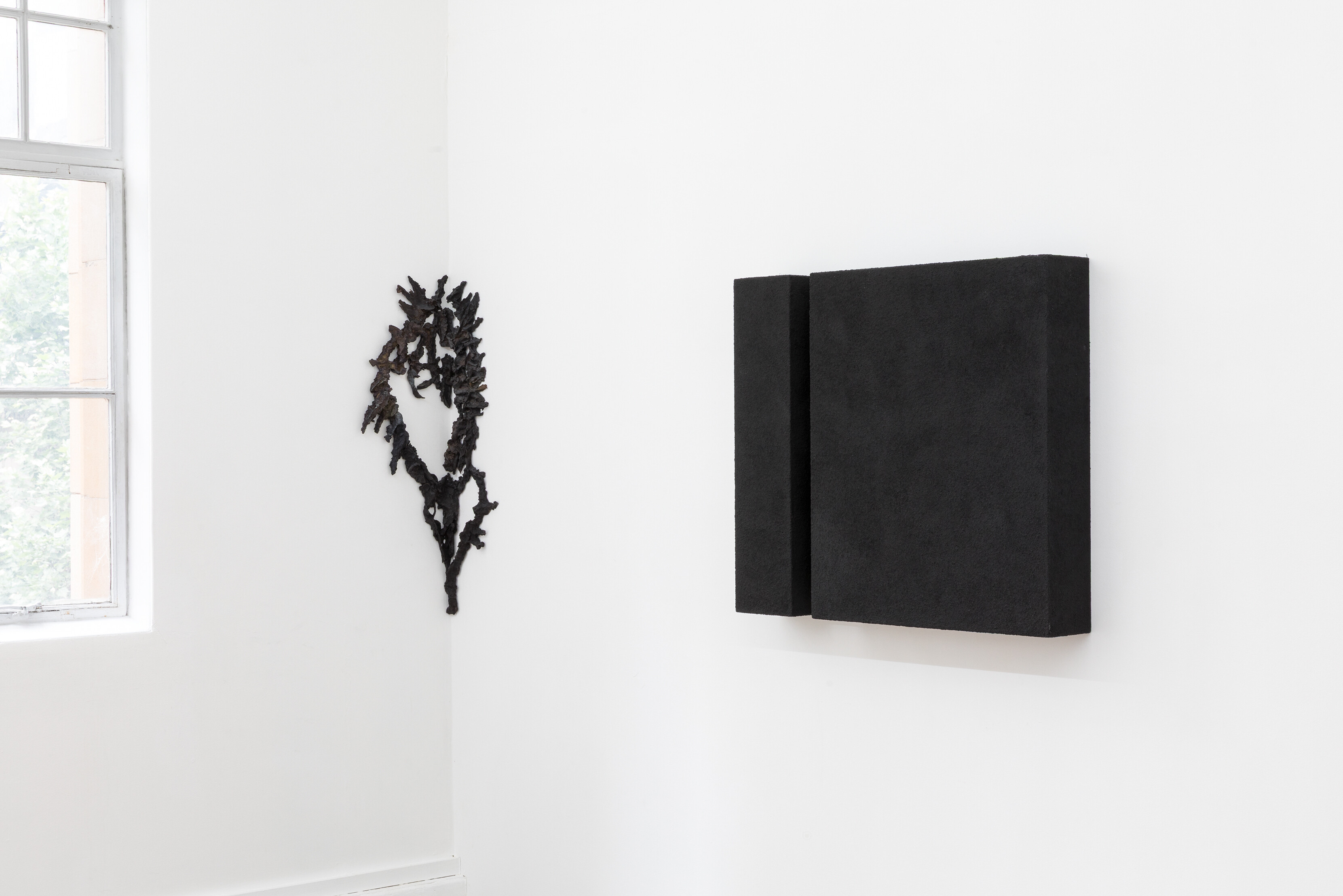 <p>Installation view of <em>Black.2</em> at Void_Melbourne<em>.</em> Left to right: Tara Denny, Suzie Idiens. Courtesy of the artists &amp; Void_Melbourne. Photo: Andrew Curtis Photography</p>