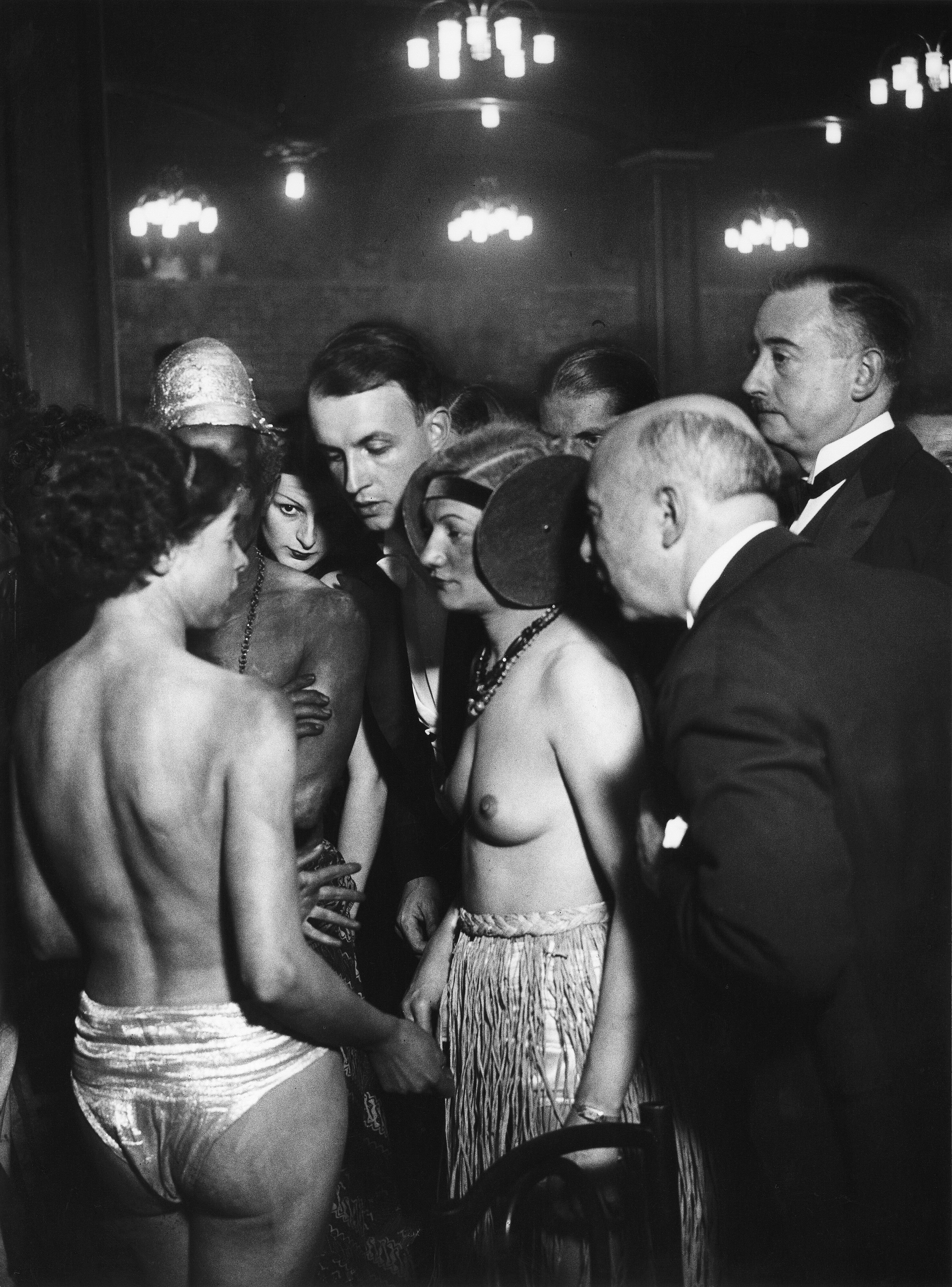 <p>Brassaï, <em>Le Bal de la Horde au Bullier, Montparnasse</em> c.1932 (<em>Bal de la Horde at Bullier, Montparnasse</em>), vintage print, gelatin silver photograph, 29.2 x 21.2 cm.&nbsp;© Estate Brassaï Succession — Philippe Ribeyrolles</p>
