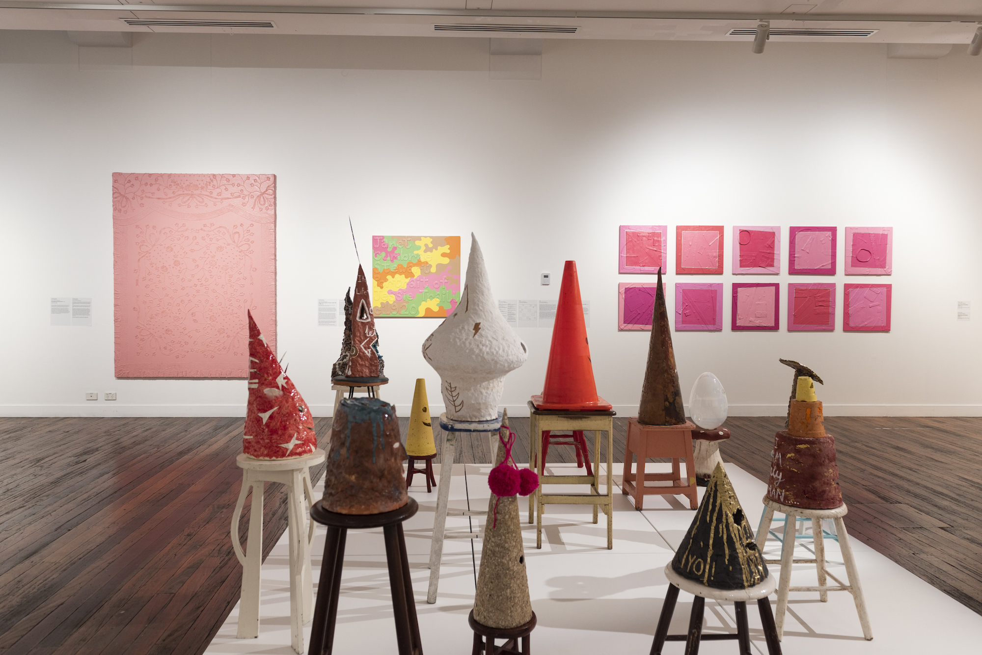 Installation view of <em>Braving Time,</em> NAS Galleries. Photo: Peter Morgan