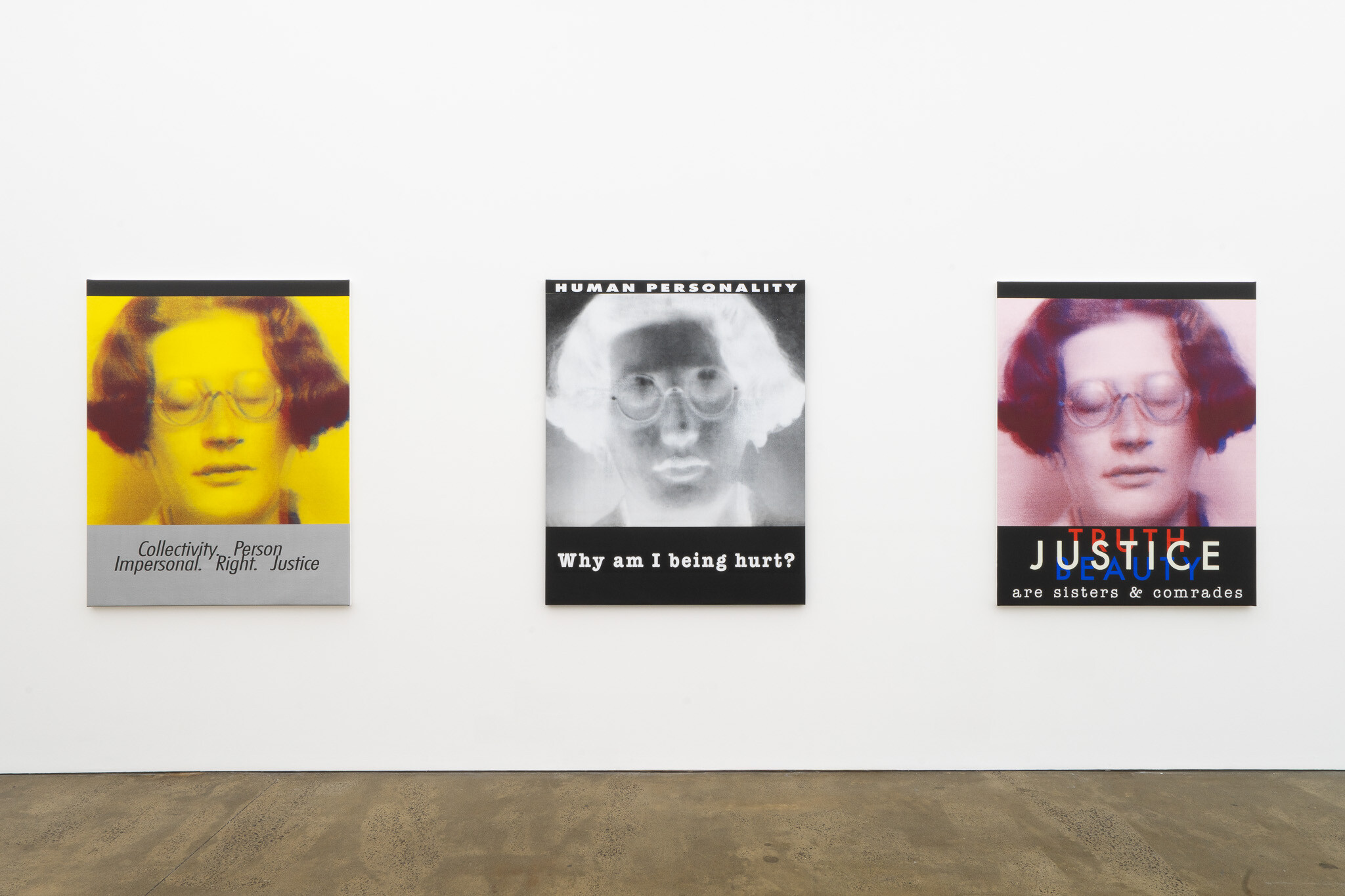 <p>Installation view of Janet Burchill & Jennifer McCamley, <em>Simone Weil Project: Human Personality</em>, 2025. Courtesy of Neon Parc Brunswick.</p>