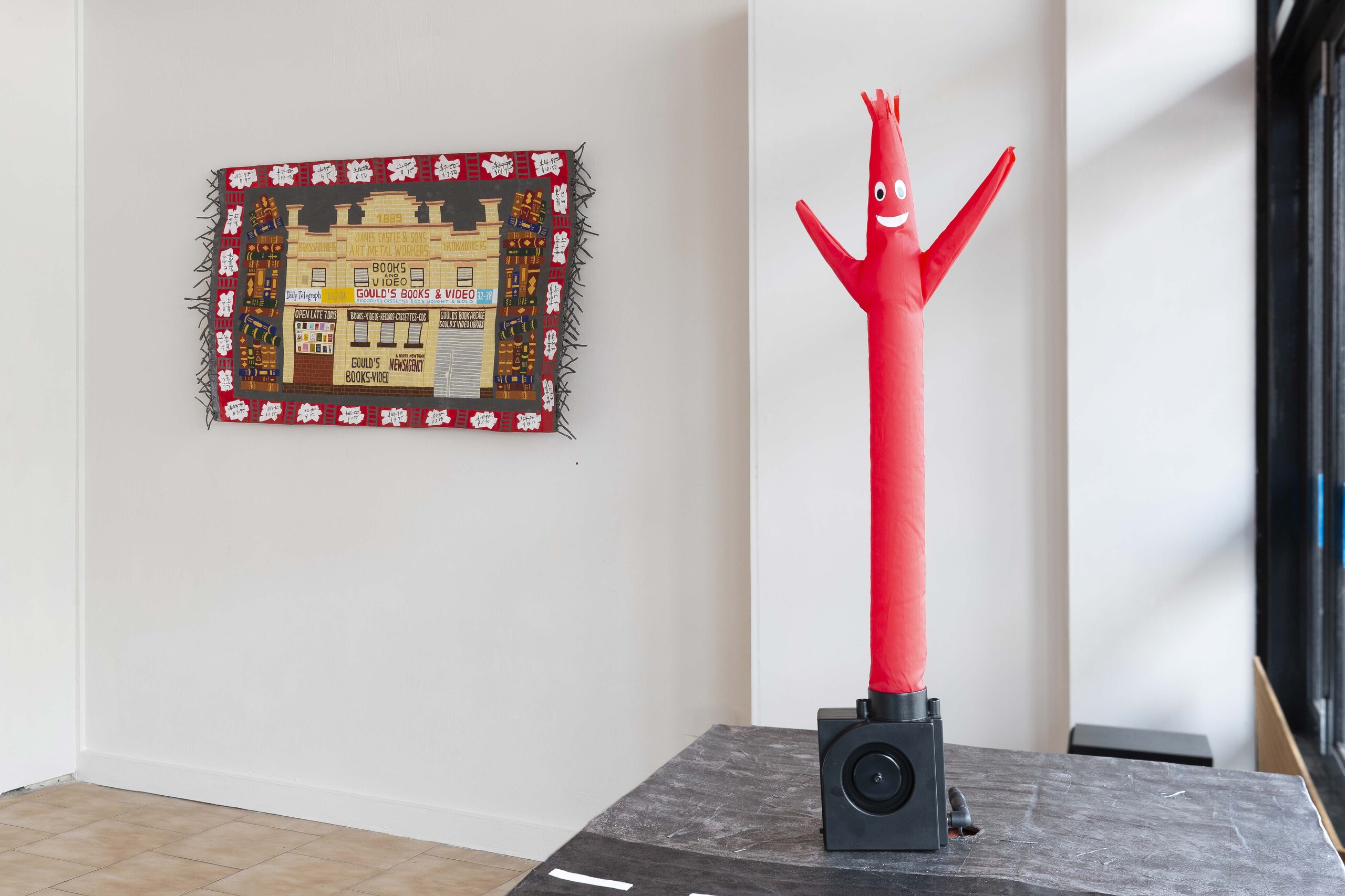 Installation view of Raquel Caballero, <em>Carpet Diem</em> at Our Neon Foe. Image courtesy of the artist. Photo: Jek Maurer.