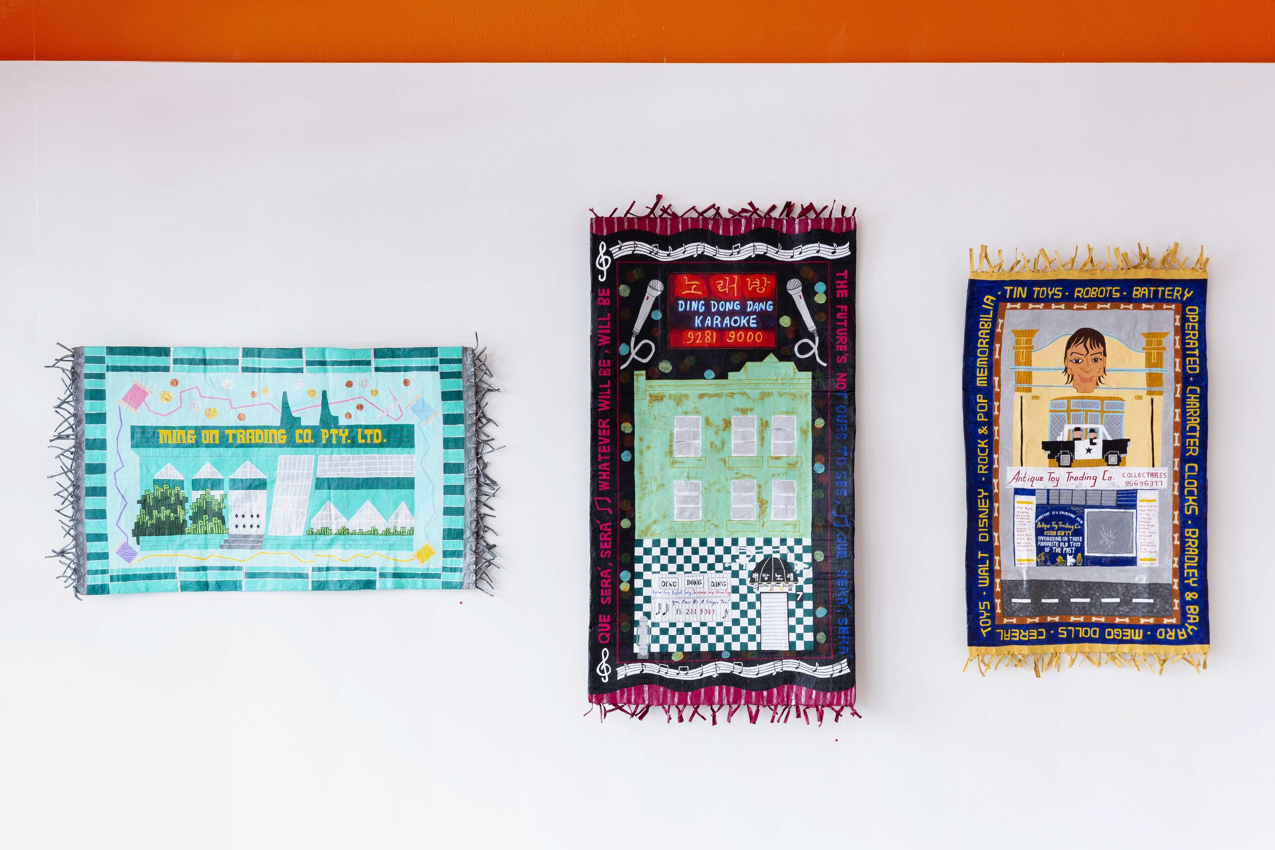 Installation view of Raquel Caballero, <em>Carpet Diem</em> at Our Neon Foe. Image courtesy of the artist. Photo: Jek Maurer.