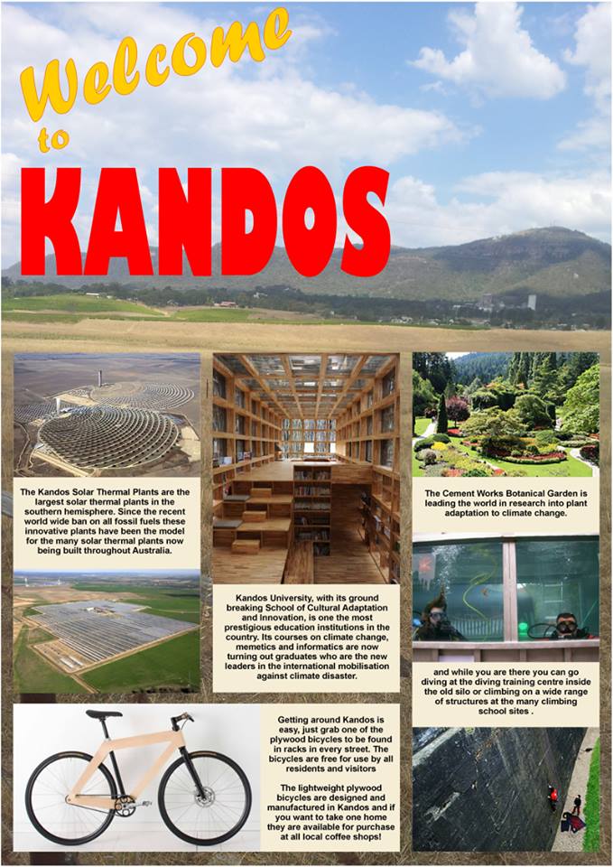 Ian Milliss, <em>Welcome to Kando</em>s, poster for Cementa13, 2013.