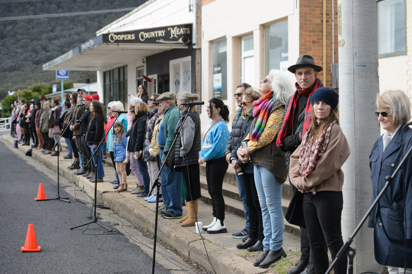 Tina Stefanou, <em>The Longest Hum</em>, live performance work and sound installation, Angus Avenue, Kandos. Photo: Alex Wisser