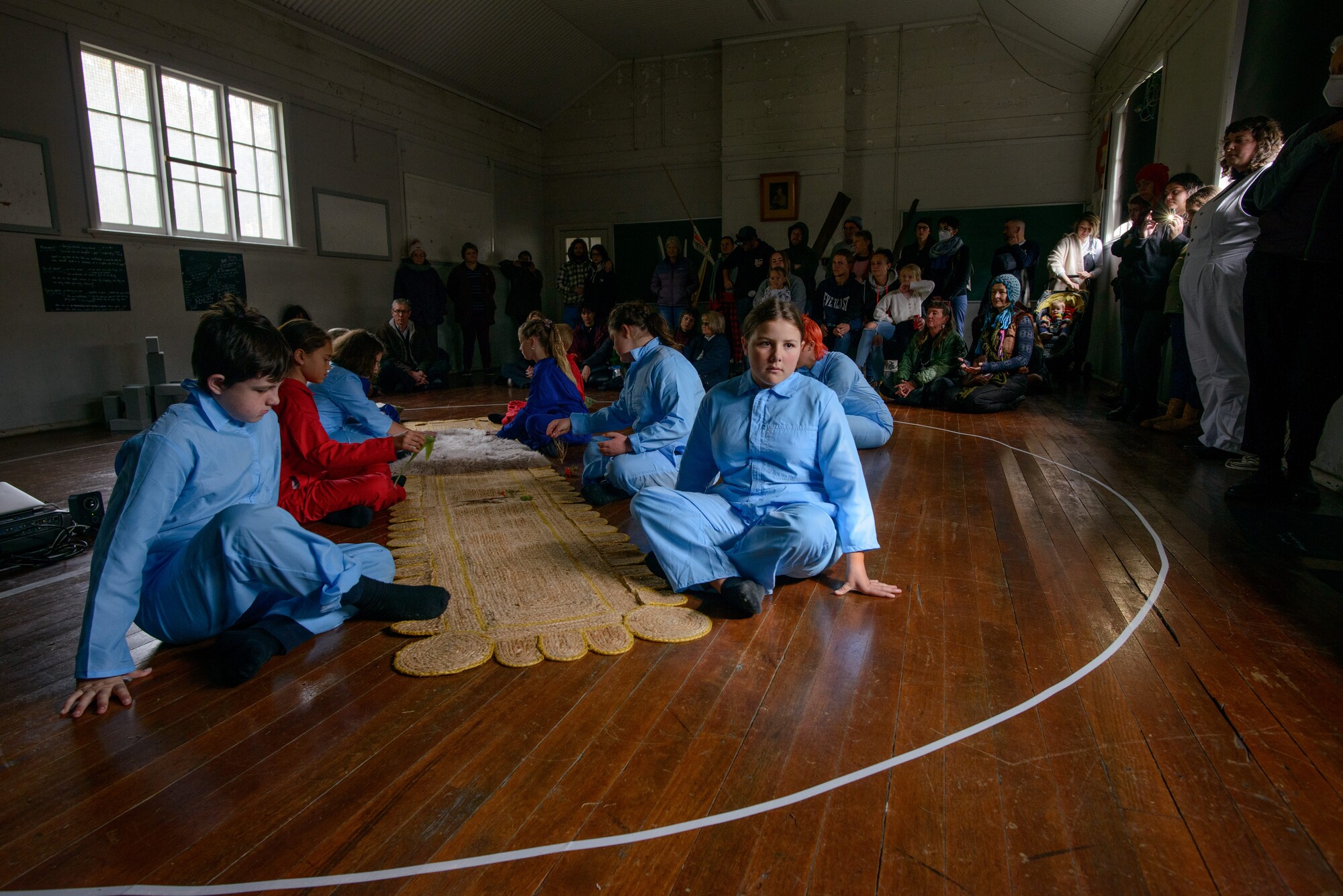 Lleah Smith, Future School, 2022, film, performance, student-led workshop, Scout Hall, Kandos. Photo: Alex Wisser