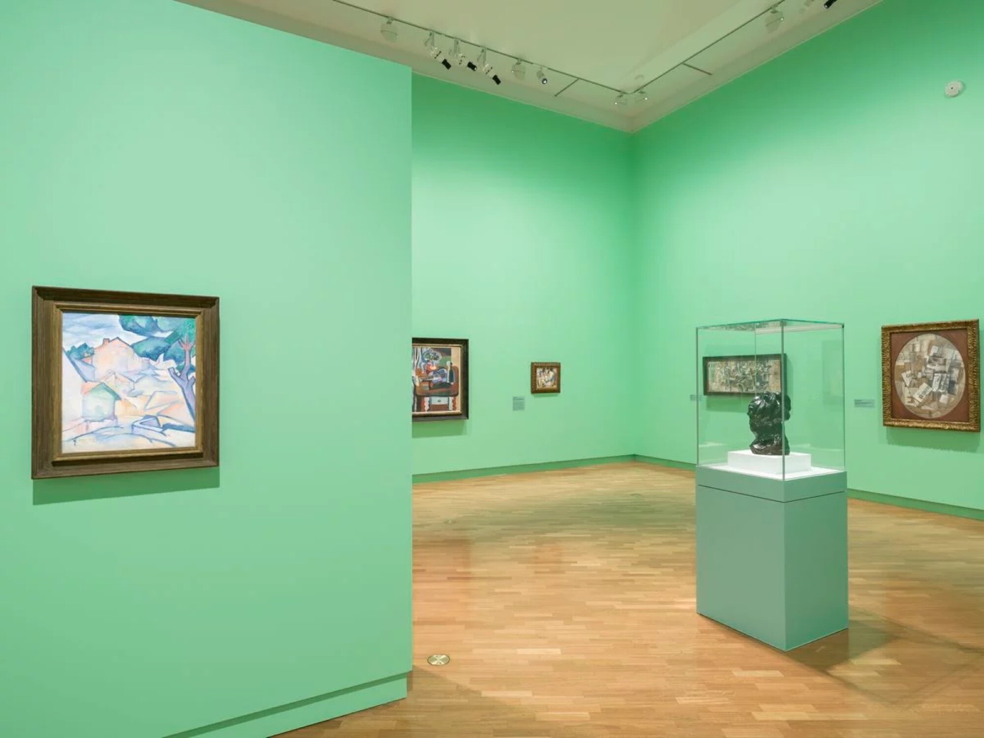 <p>Cézanne to Giacometti: highlights from Museum Berggruen / Neue Nationalgalerie, installation view, National Gallery of Australia, Kamberri/Canberra, 2025 (with view of Georges Braque <em>Houses at L’Estaque</em> 1907).</p>