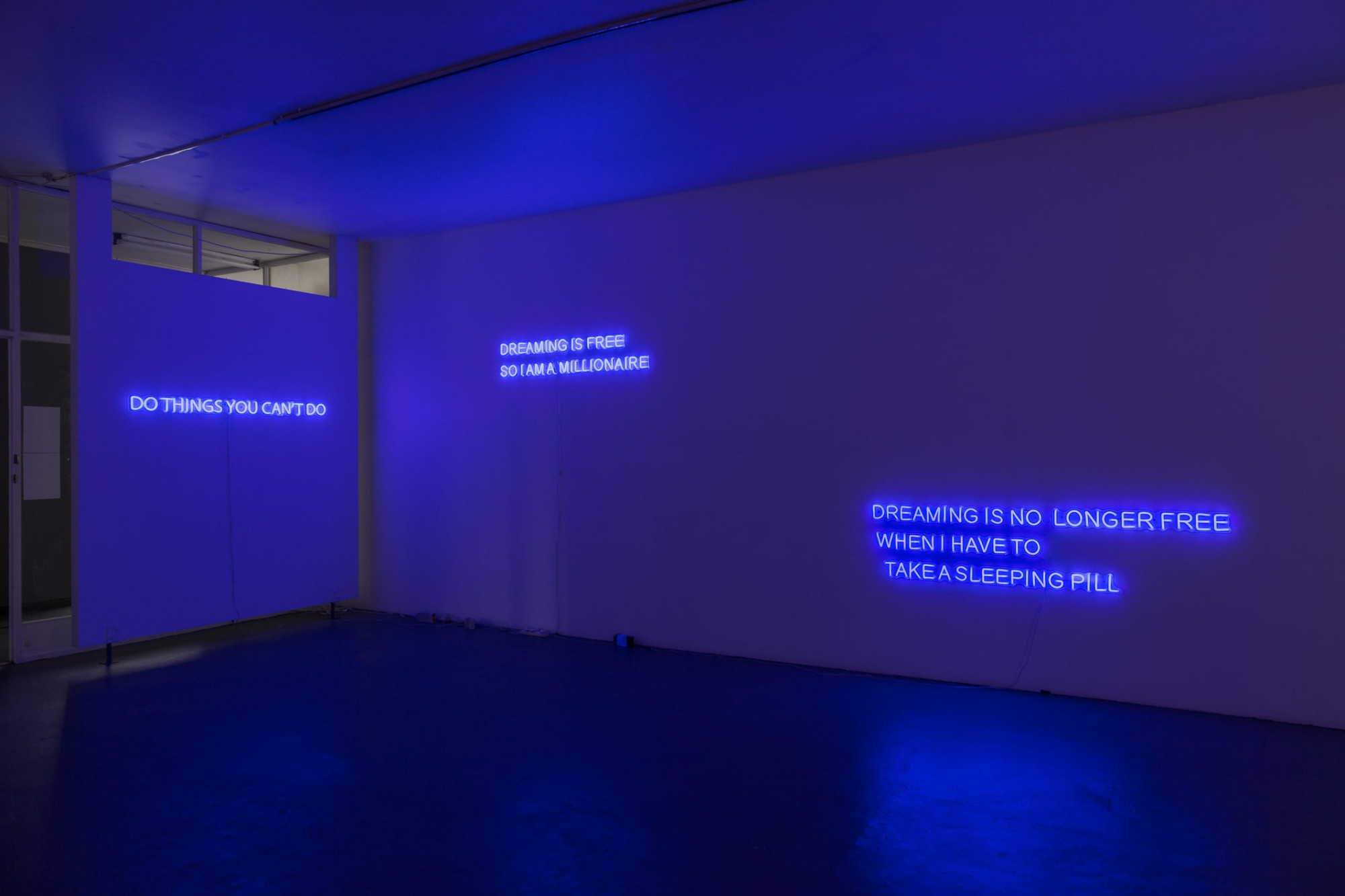 Installation view of <em>the title is no longer relevant</em>, Chunxiao Qu, 2021, Trocadero Art Space. Photo: Christo Crocker