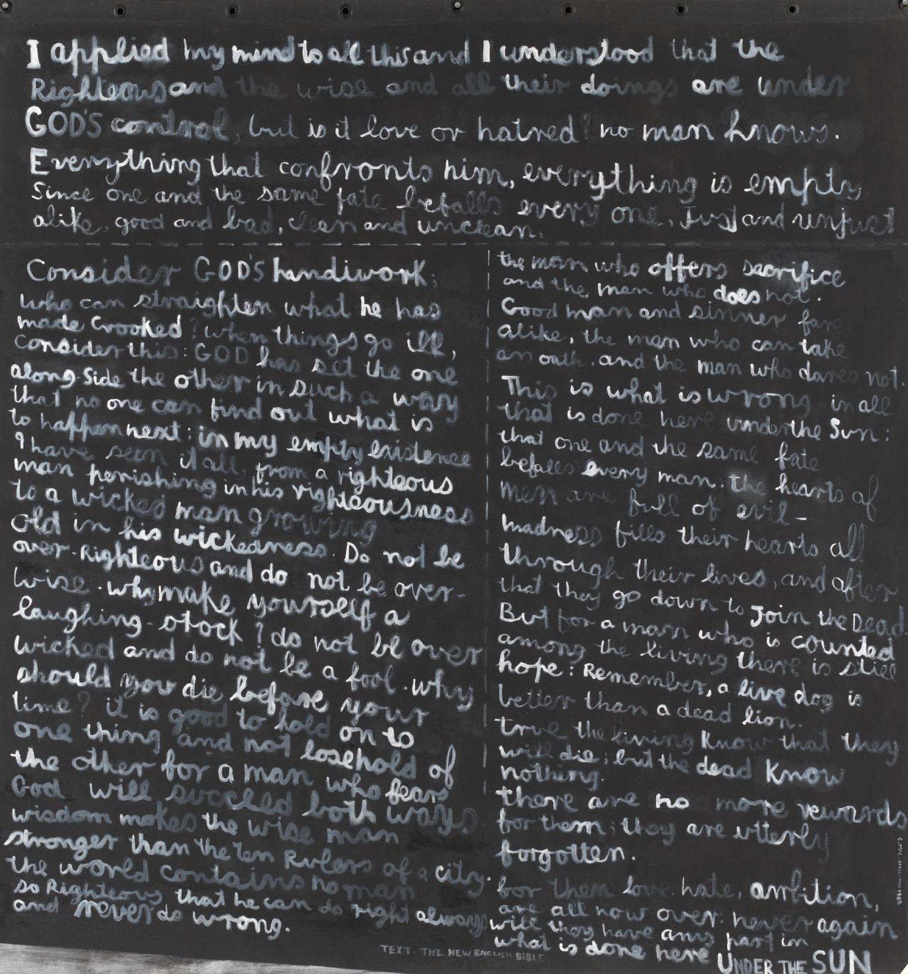 Colin McCAHON, I applied my mind 1982, synthetic polymer paint on canvas, 195.2 x 180.7 cm irreg., National Gallery of Victoria, Melbourne, Loti & Victor Smorgon Fund, 2012, 2012.20, © Colin McCahon Research and Publication Trust