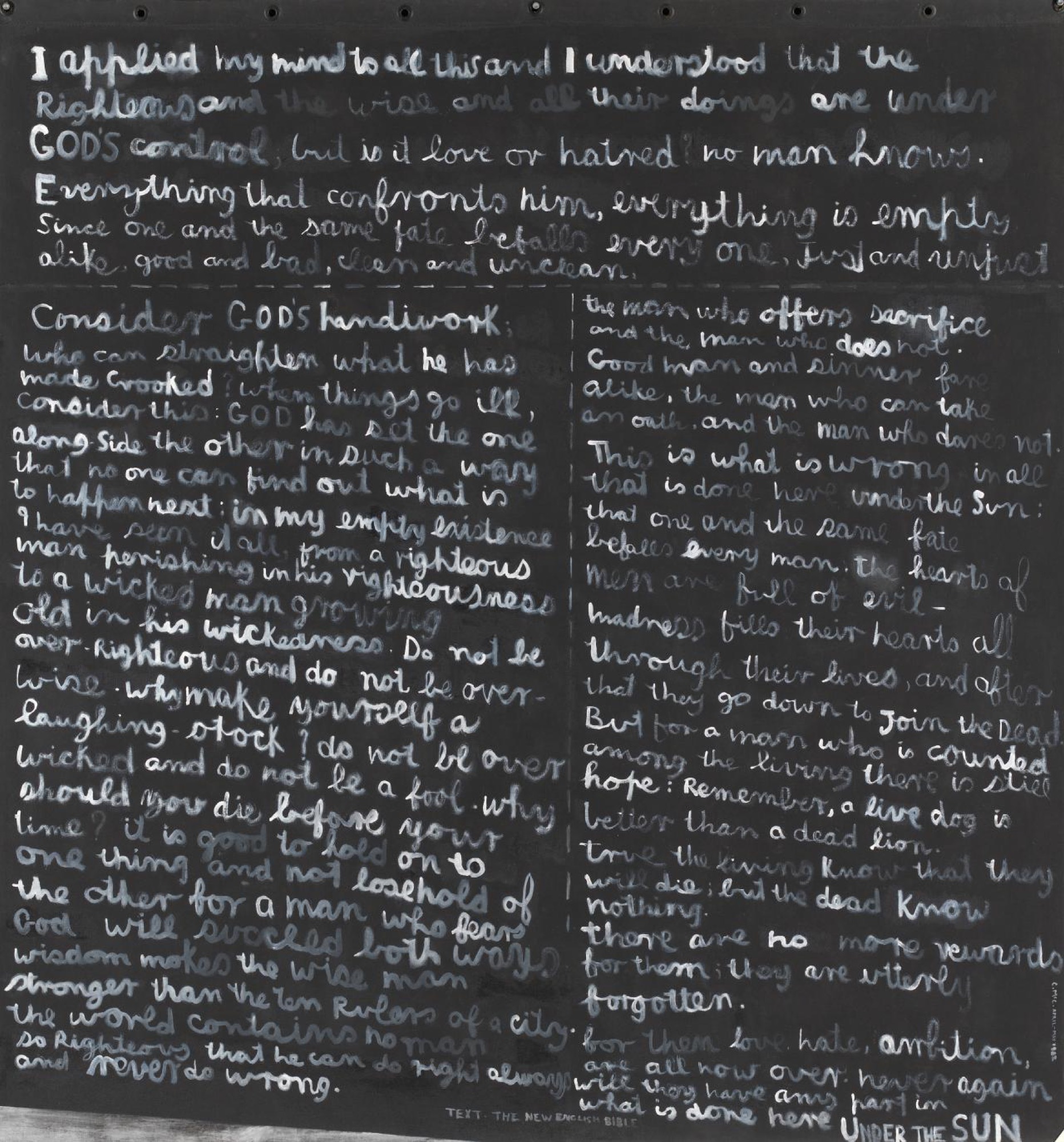 Colin McCAHON, I applied my mind 1982, synthetic polymer paint on canvas, 195.2 x 180.7 cm irreg., National Gallery of Victoria, Melbourne, Loti &amp; Victor Smorgon Fund, 2012, 2012.20, © Colin McCahon Research and Publication Trust