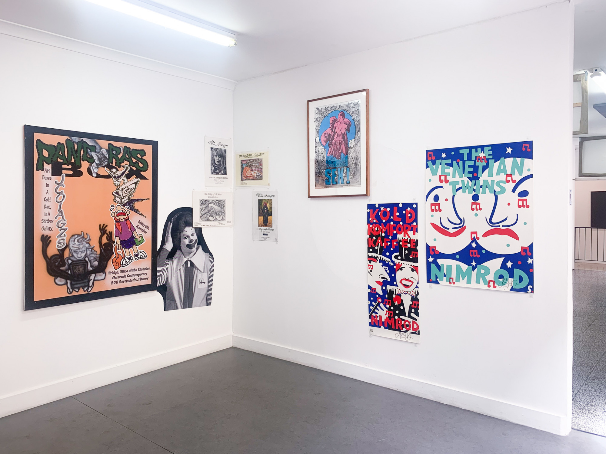 Installation view, <em>The Show About the Show</em>, 2021, Neon Parc, Melbourne. Photo: Madé Spencer-Castle.