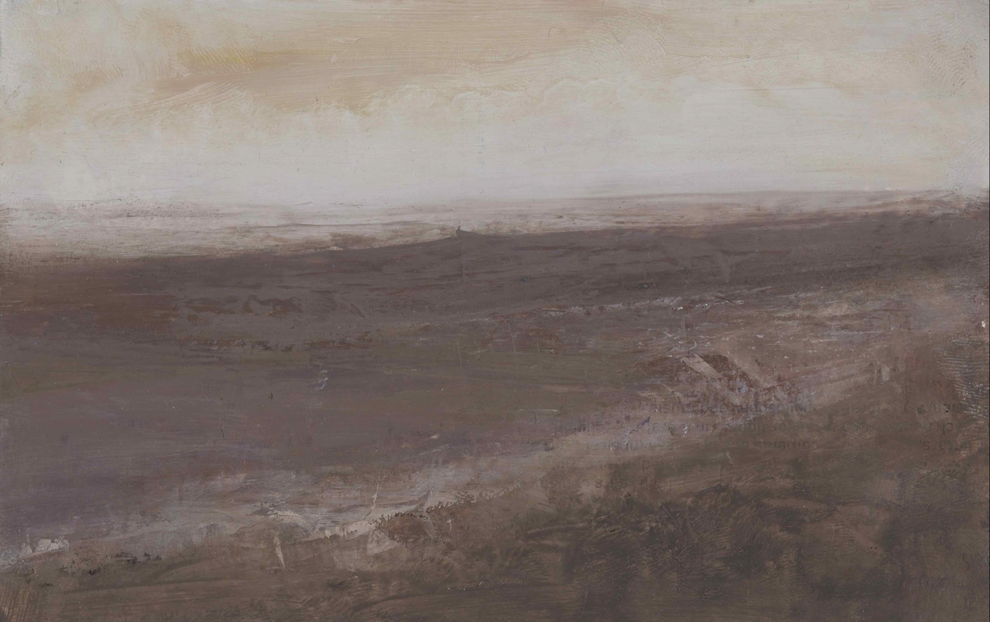 John Scurry, <em>Wintered</em>, 2018, oil on cardboard, 8.5 x 14.5cm. Photograph: Andrew Curtis.