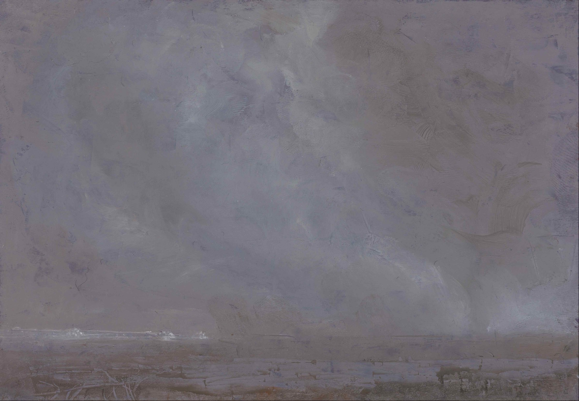 John Scurry, <em>Thames</em>, 2018, oil on cardboard, 10.5 x 15cm. Photograph: Andrew Curtis.