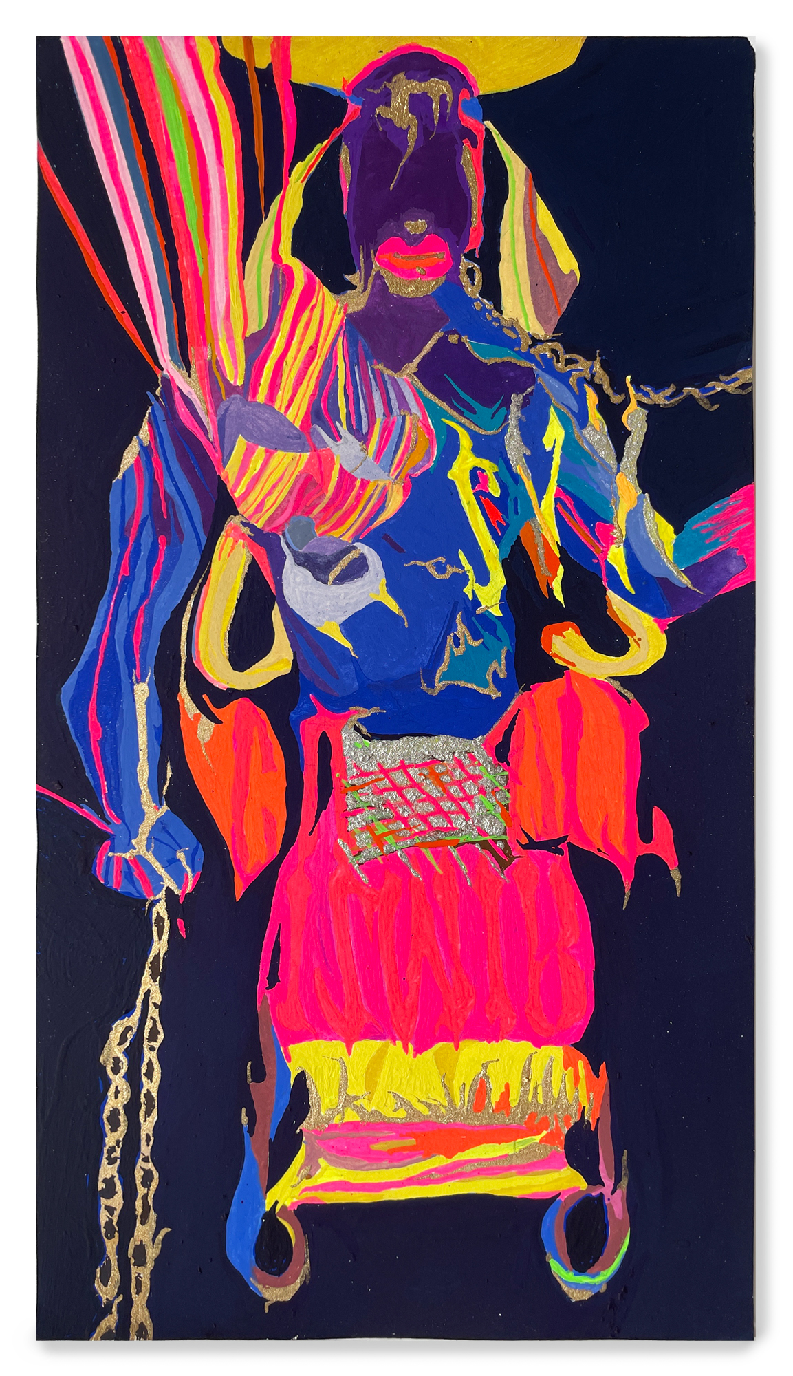 Constanze Zikos, <em>Pin-ups I</em>, 2022 (detail), ink and gouache on paper, dimensions variable