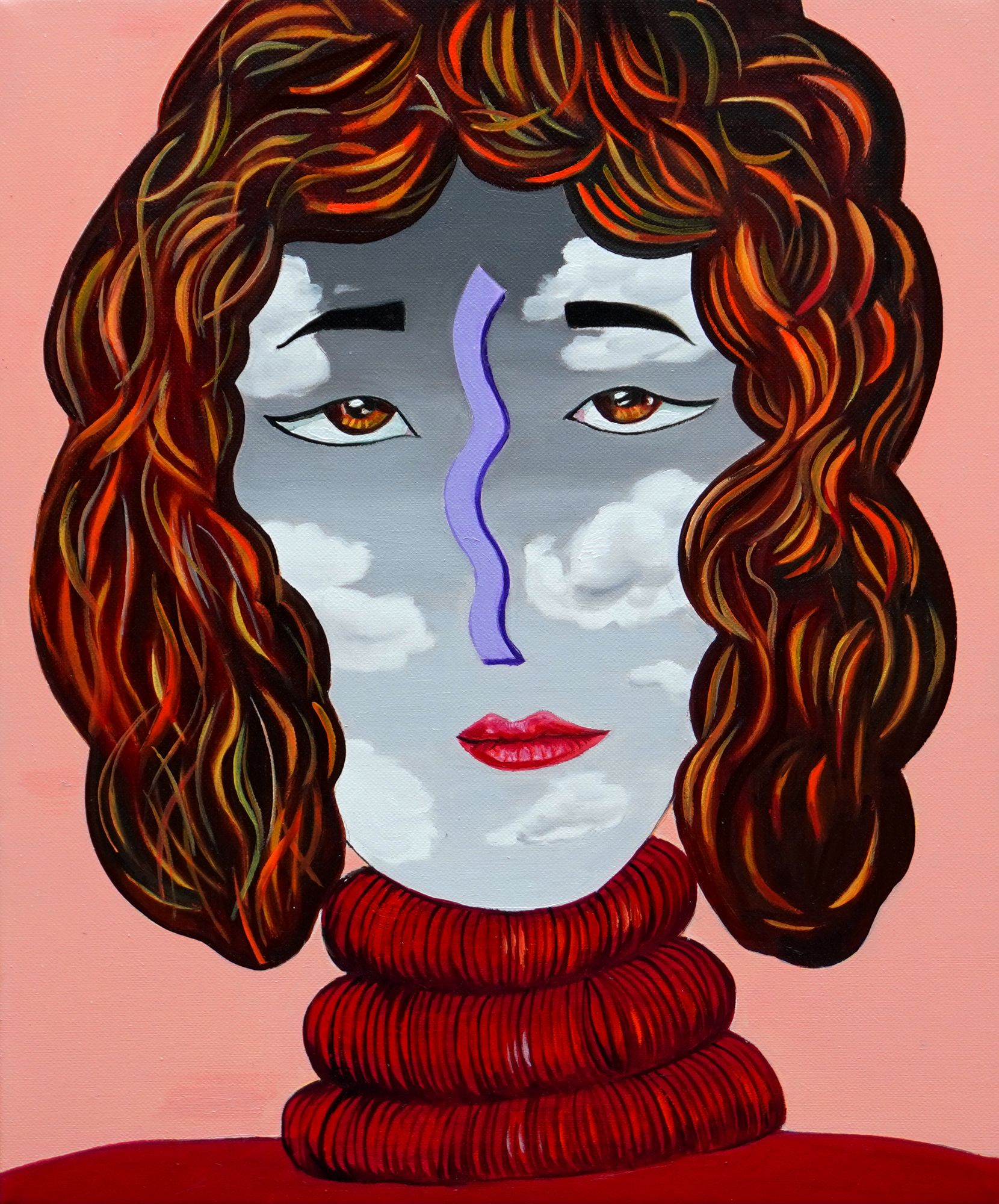 Rob McHaffie, <em>Weather Pattern I</em>, 2022, oil on linen, 28 x 23cm