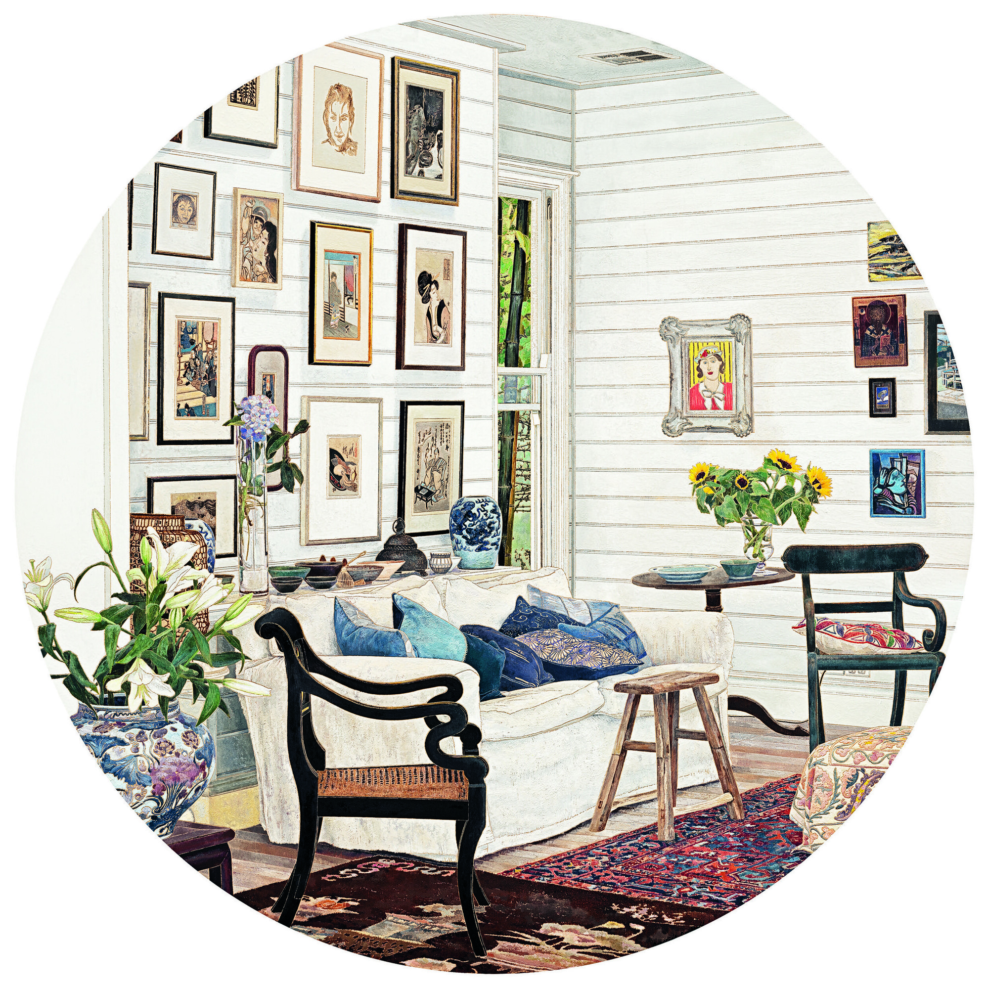 <p>Cressida Campbell, <em>Journey around my room,</em> 2019. Woodblock, painted in watercolour.
Private collection. © Cressida Campbell. Image courtesy of Cressida Campbell and Warren Macris.</p>
