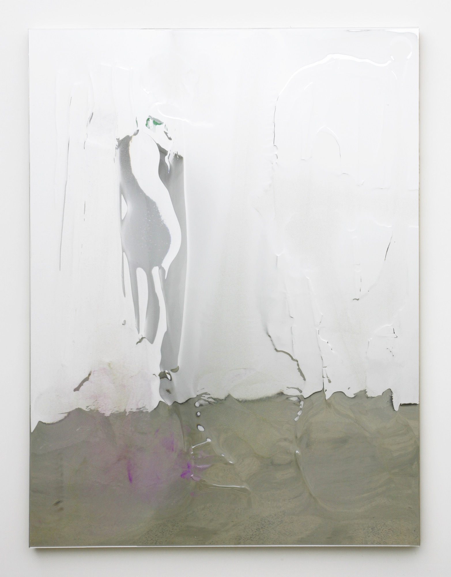 Dale Frank, <em>Coma 6 when a stranger calls back with all that toolies glitter</em>, 2017, liquid glass glitter, spray paint on Perspex.
