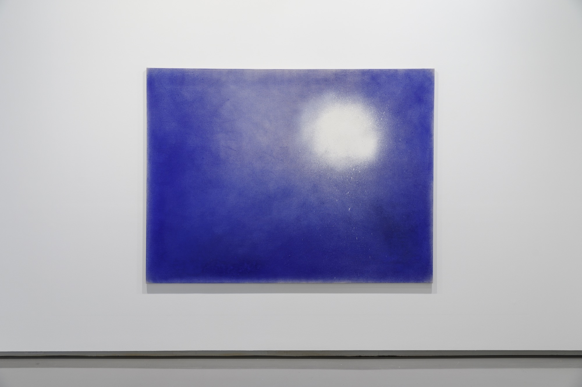 Dale Harding, <em>Blue ground/dissociative</em> 2017. Installation view, <em>Dale Harding: Through a lens of visitation</em>, Monash University Museum of Art, Melbourne, 2021. Photo: Andrew Curtis. Image courtesy of the artist and Milani Gallery, Brisbane.
